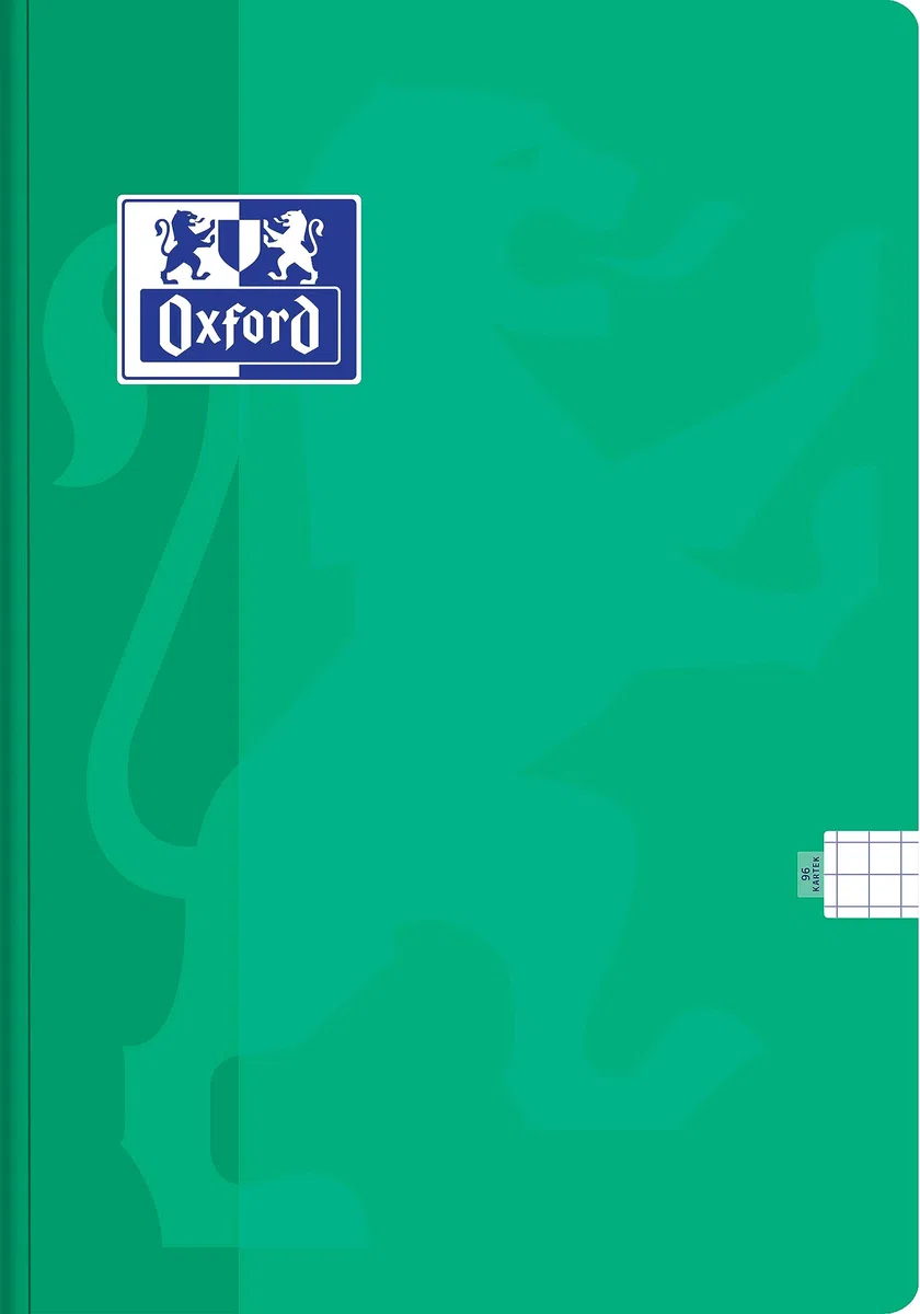 Oxford Notizbuch A4, 96 Blätter, kariert, 5 Stück-Packung Farbenmix