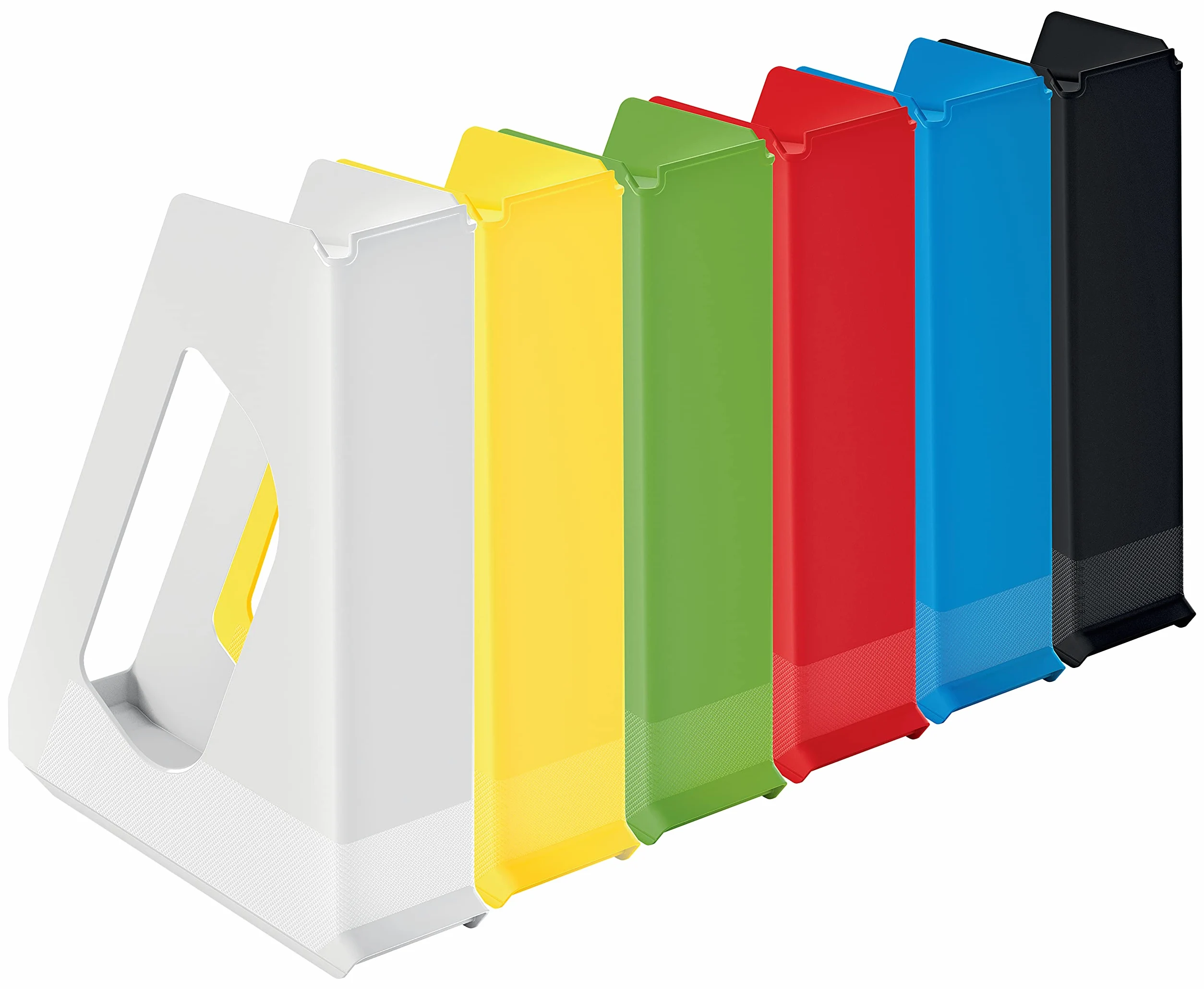 Esselte Stehsammler, 10er Pack, A4, Ideal für Prospekte, Broschüren, Unterlagen, Mappen und Hefter, Stabiler Kunststoff, Gelb, VIVIDA, 628216