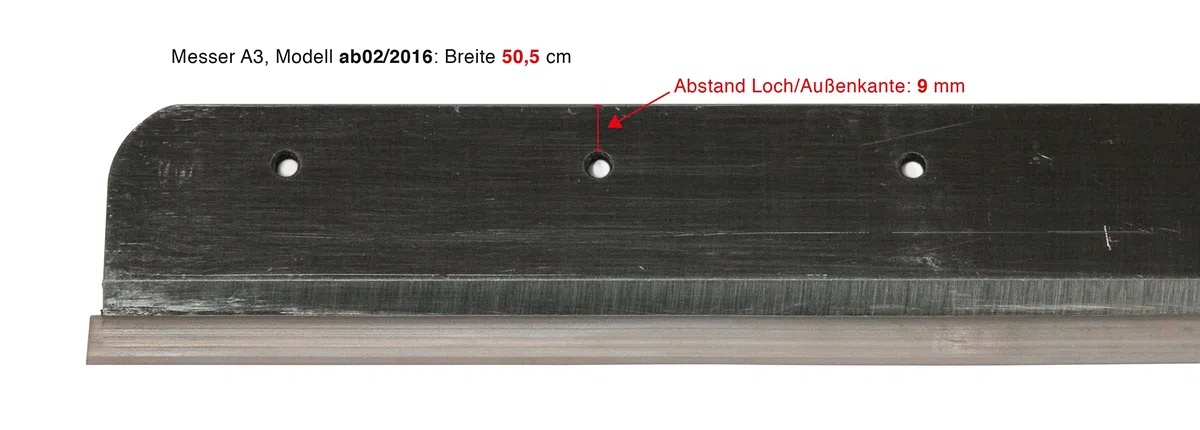 Ersatzmesser für Stapelschneider A3 ab Modell 02/2016 für Modell Paintersisters-Neuss