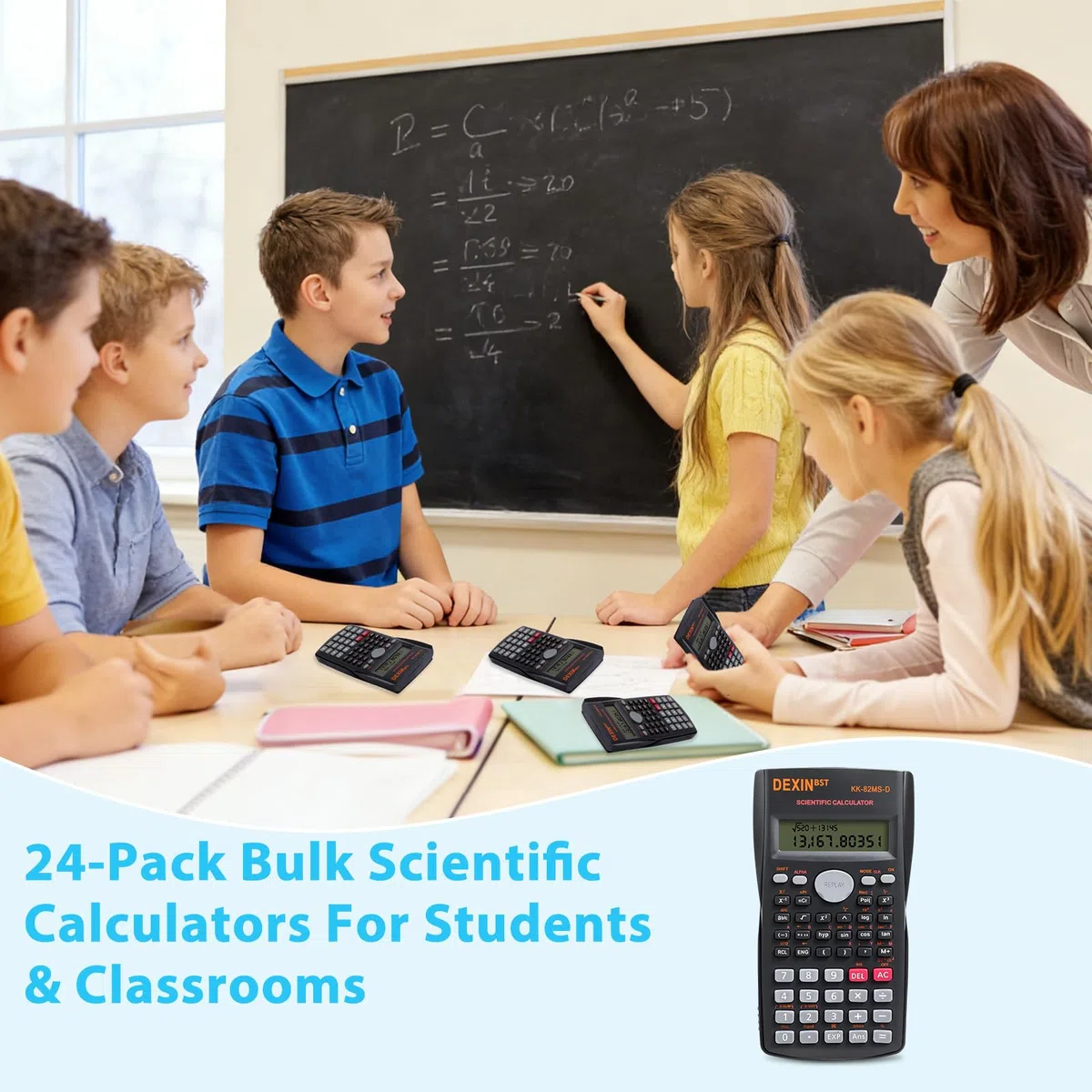 Wissenschaftliche Taschenrechner mit 2 Zeilen-Display, multifunktionaler Ingenieurrechner, ideal für Studenten, Ingenieure, Lehrer, Bauwesen, Finanzen, Büro, Schule, Geschäft, Schwarz, 30 Stück