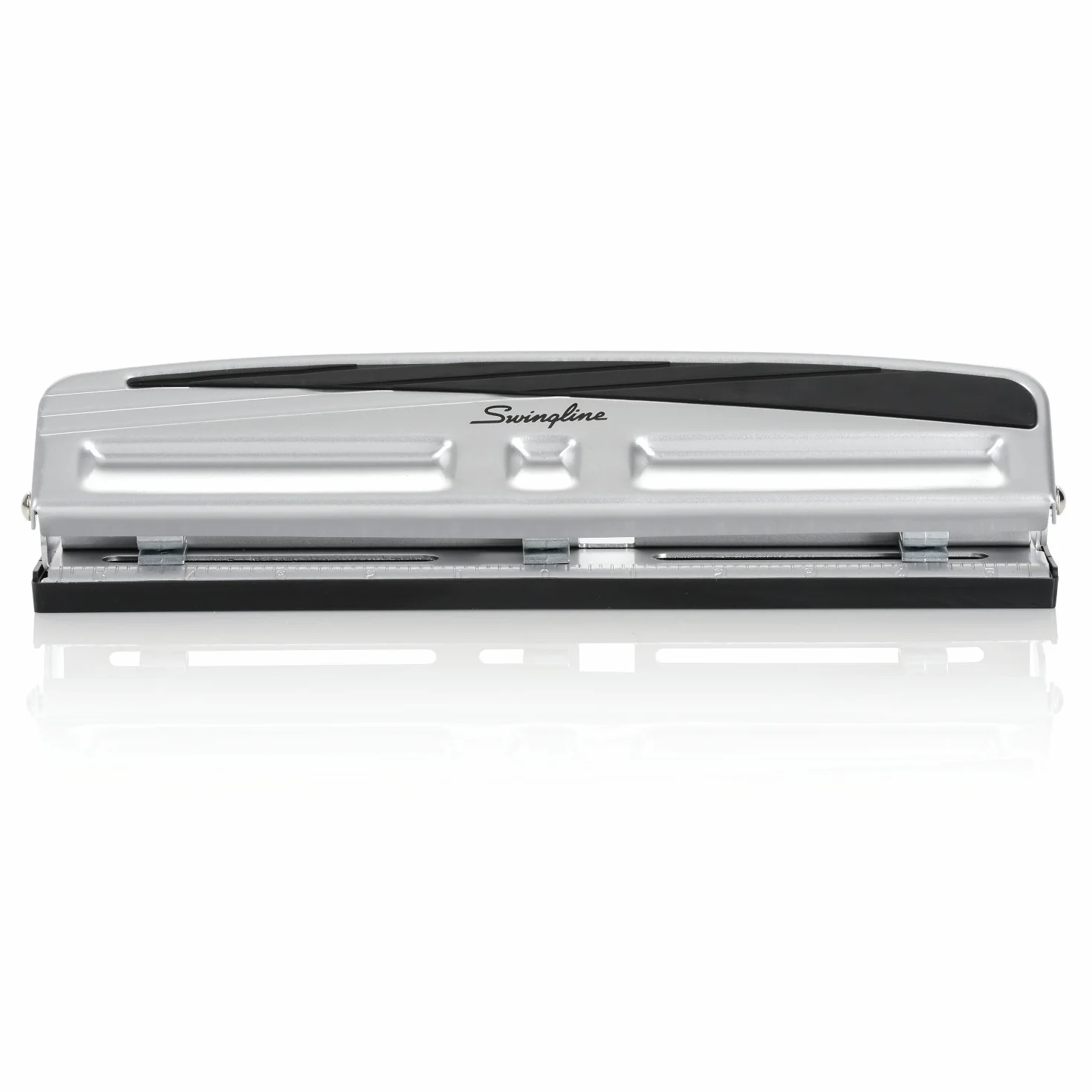 Swingline A7074066AZ Desktop-Lochstanzer, verstellbar, 2–3 Löcher, 10 Blatt, Schwarz/Silber, 2 Stück