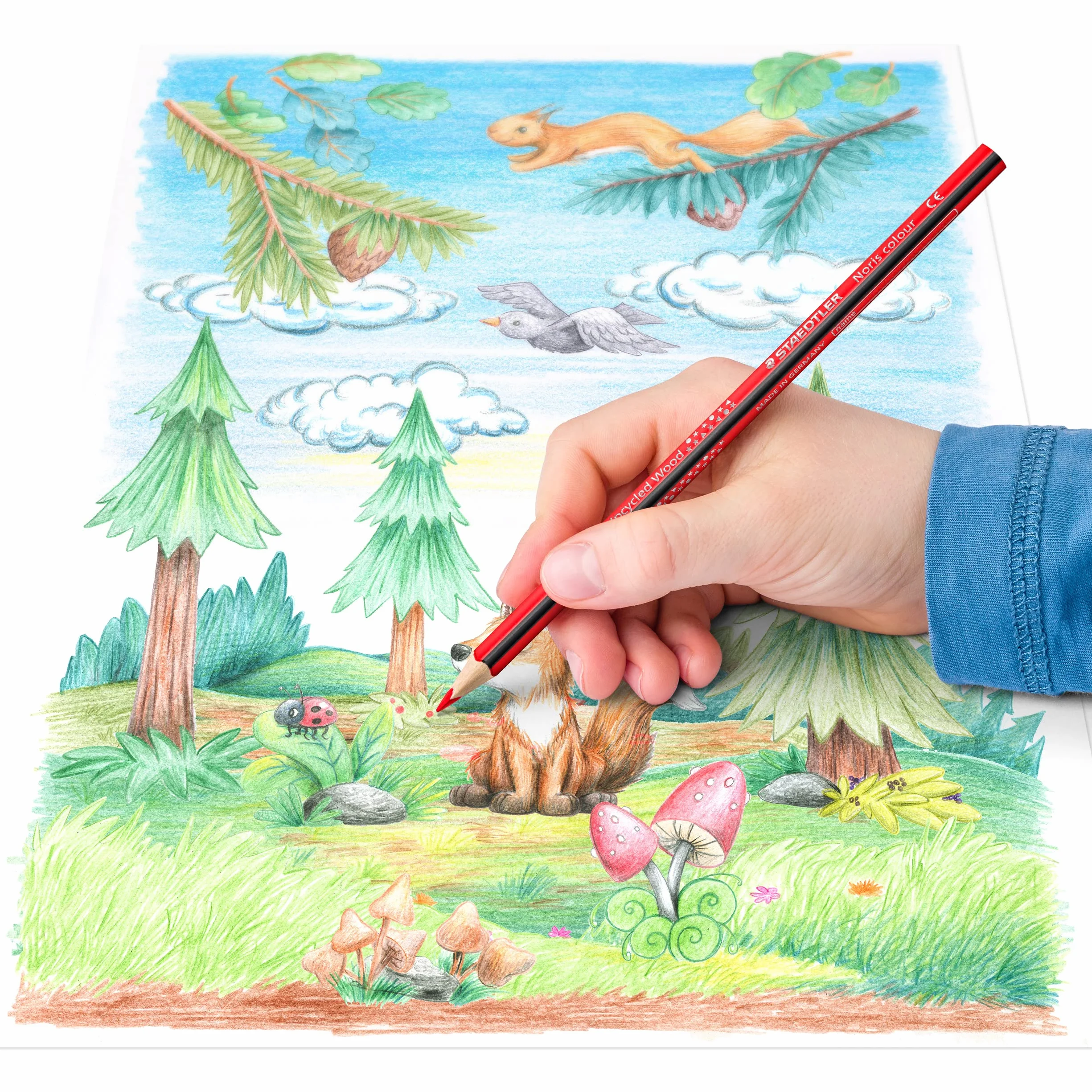 STAEDTLER Buntstifte Noris colour, ergonomisches Dreikantformat, rutschfeste Soft-Oberfläche, hohe Bruchfestigkeit, WOPEX Material, 5 Sets mit 24 Farben und 20 Sets mit 12 Farben, 187 CA-1