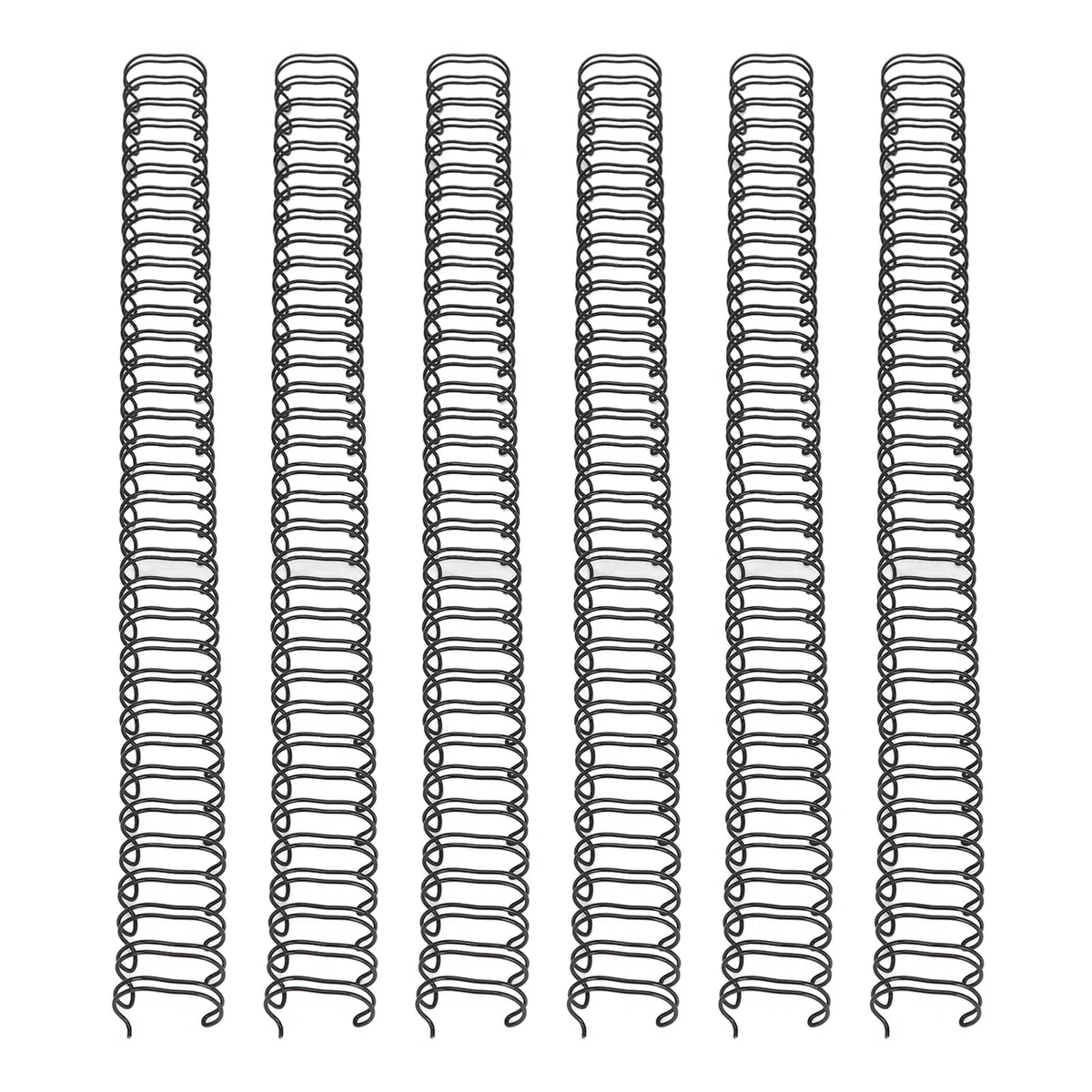 GOWENIC Doppelschlaufen-Drahtbinderücken-Set, 50-teilig, Langlebig und Robust, für A4-Papier, 180 Blatt Kapazität, 3:1 Teilung, 34 Schlaufen (BLACK)
