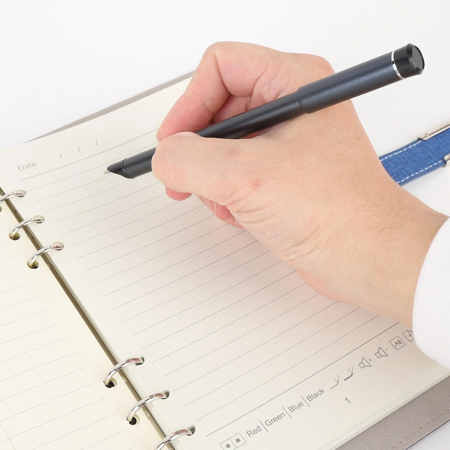 Asixxsix Bluetooth Digital Smart Pen Notebook -Set, Echtzeitsynchronisierung für die Digitalisierung, Umwandlung in Text-, Speichern- und Teilen von Papiernoten, Zum Lernen, Büro, (BLUE)