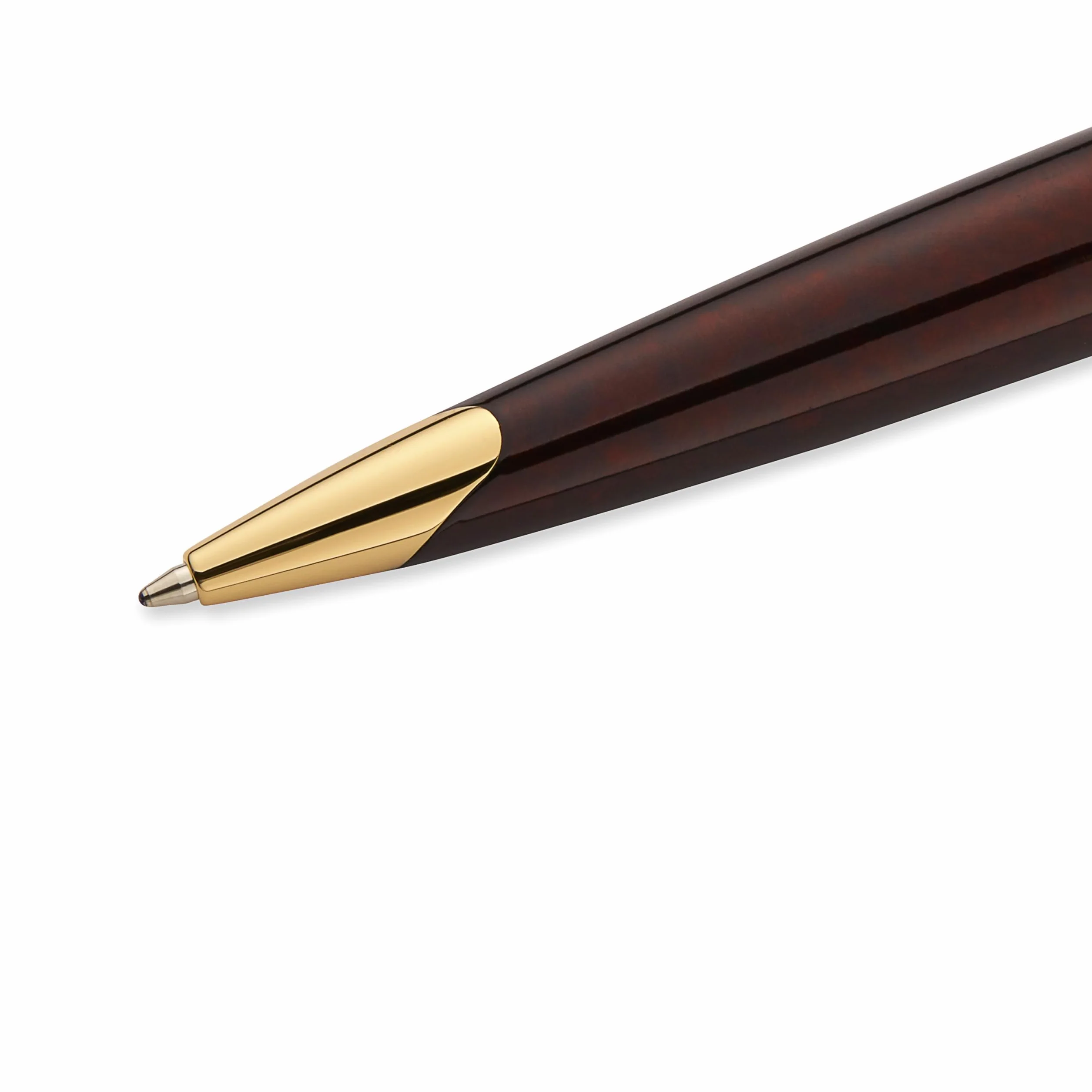 Waterman Carène Kugelschreiber | Marine Amber mit Clip aus 23-karätigem Gold | mittlere Schreibspitze | blaue Tinte | Geschenkbox