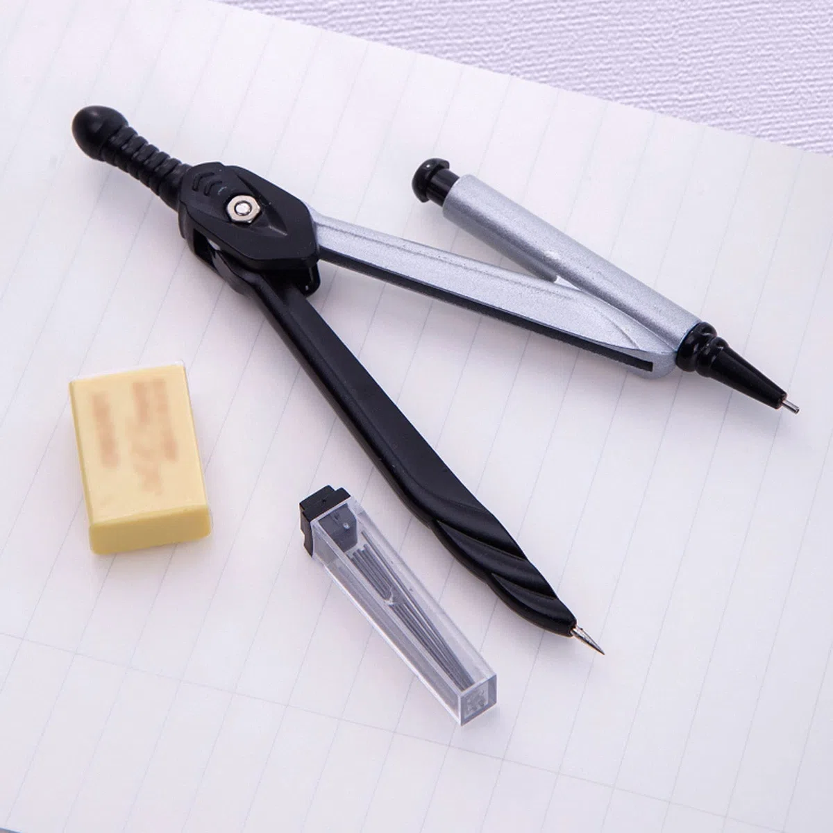 Mathe-Geometrie-Kit-Set, Mathe-Kompass, professionelles Zeichenwerkzeug-Set, Multifunktions-Kompass, Lernen spezieller Mathematik-, geometrischer Zeichen- und Geometrie-Kit(A)