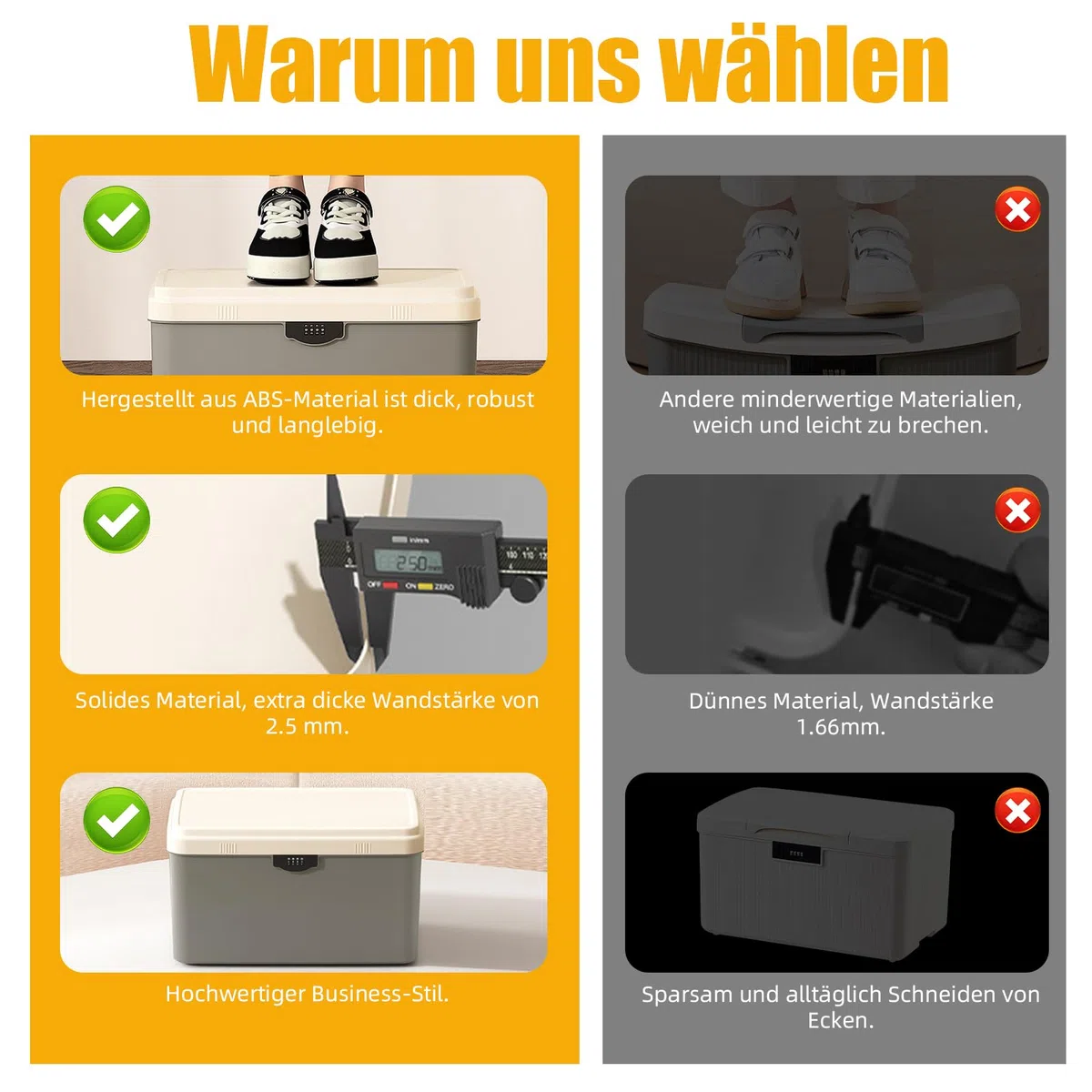 Abschließbare box, Plastic Box Abschließbar Kühlschrank Safe, Büroschrank Abschließbar für Lebensmittel, Medikamente und Technik/Handygefängnis (Schwarz, L (33.4 x 26 x 12.6cm))