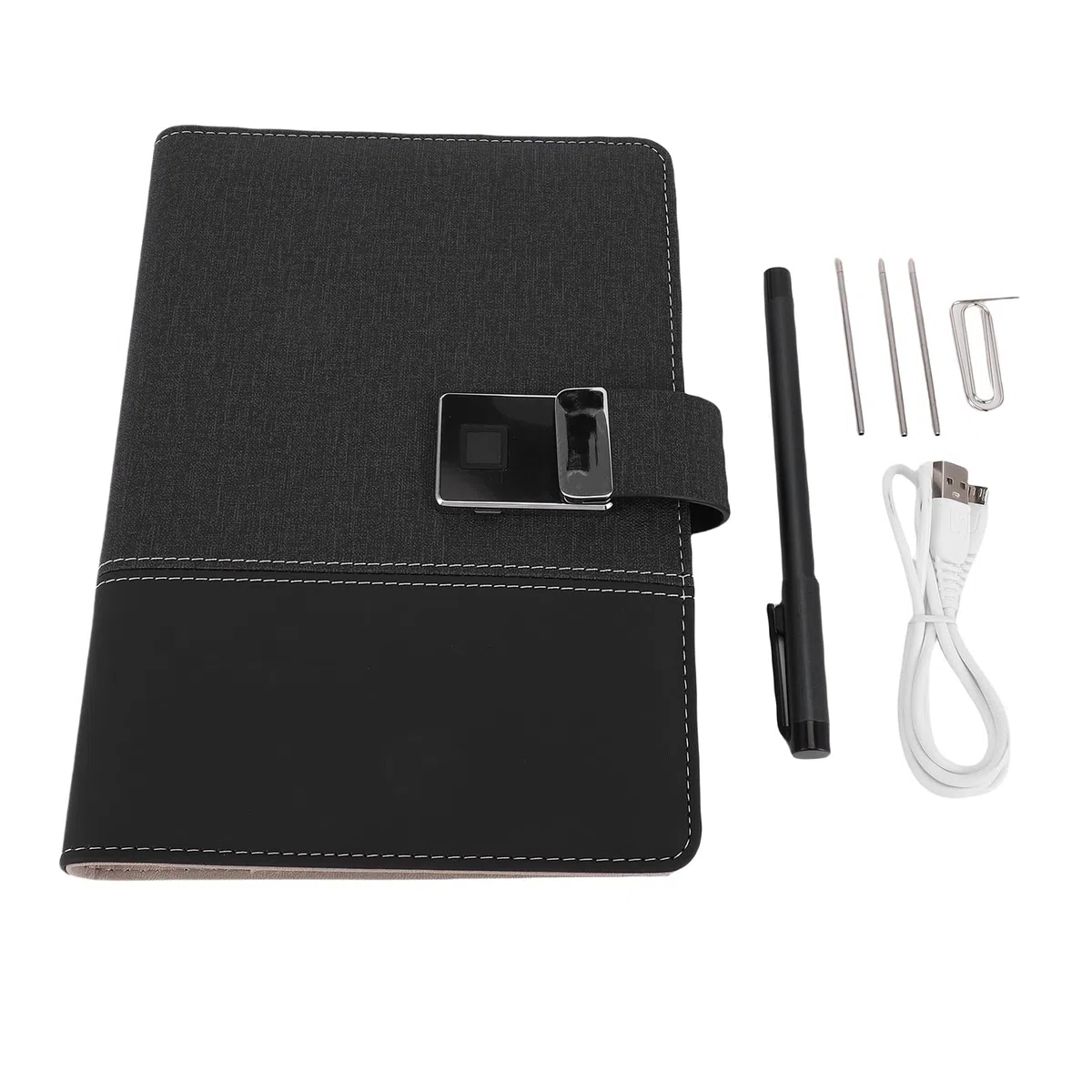 Topiky Intelligentes Stift- und Notizbuch-Set, Digitaler Stift mit Echtzeitsynchronisierung und Fingerabdrucksperre, Konvertieren von Handschrift in Textnotizbuch für Arbeit, Büro, Schule