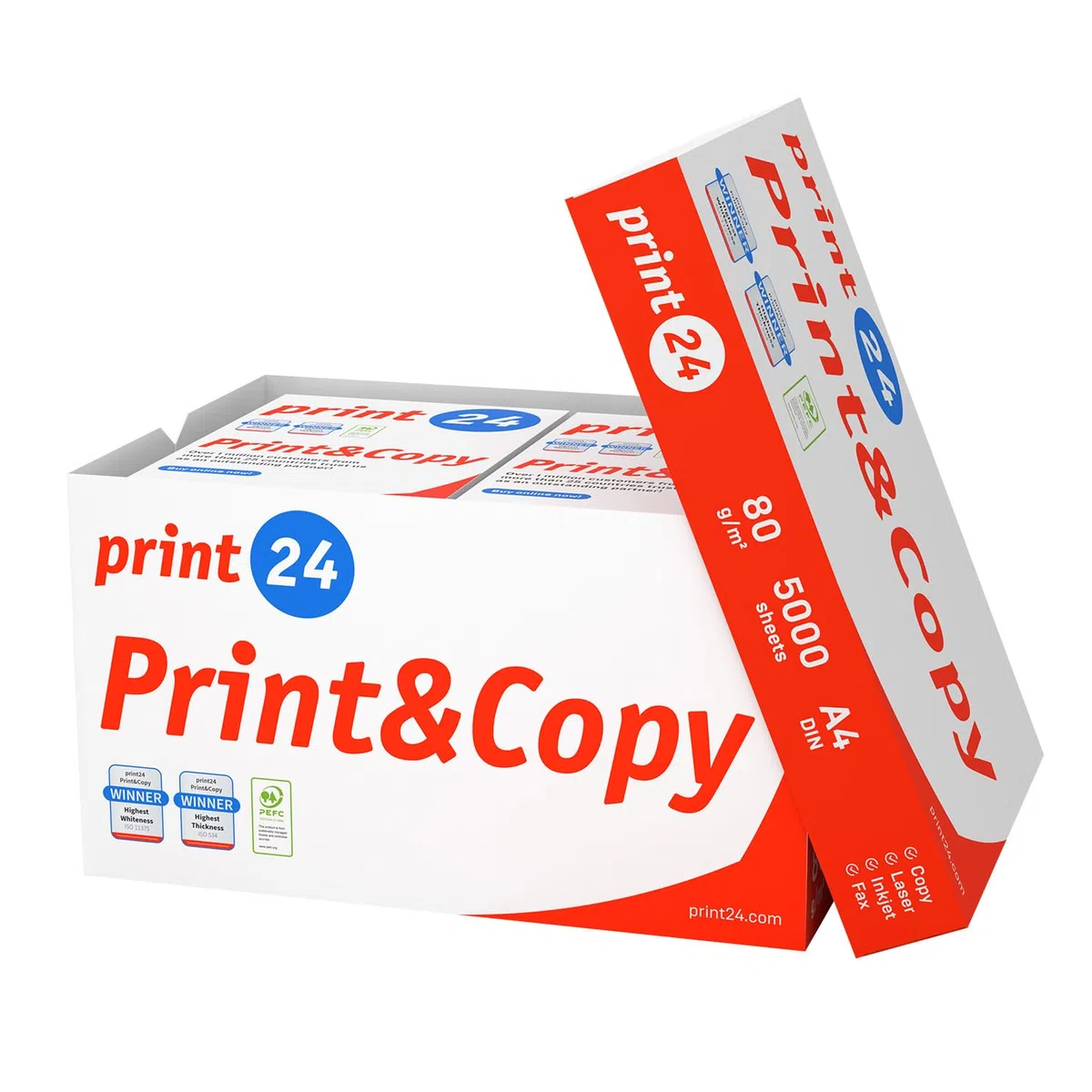 Druckerpapier Kopierpapier 10000 Blatt 20 x 500 A4 80g Premium Hochweiß CIE 160 PEFC zertifiziert