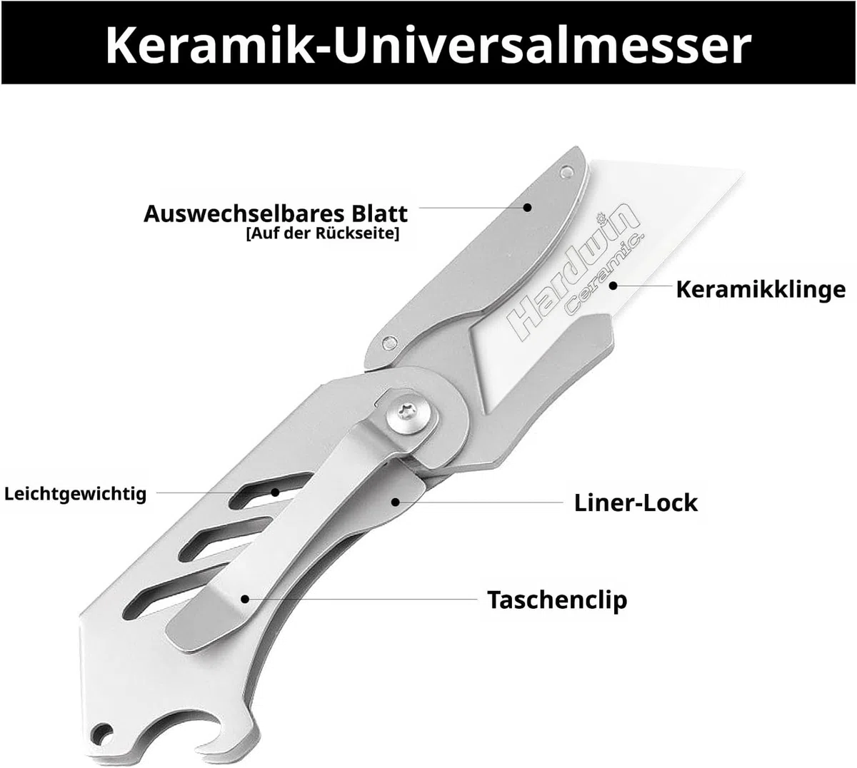 Premium Zirkonia-Keramik-Messerklingen – 20 Stück mit kostenlosem Metallhalter, rostfrei für Handwerk und Präzisionsschneiden