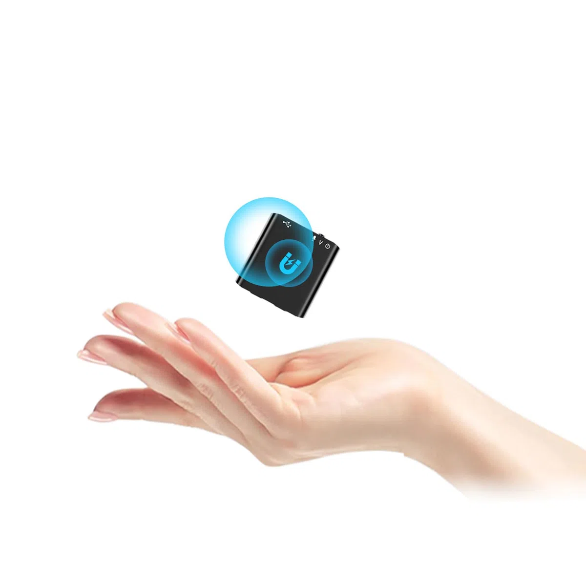 Mini Diktiergerät mit eingebautem Magnet, 8G Ultradünn nur 0,95cm, Sprachaktivierung & DSP-Rauschunterdrückung, One-Touch-Aufnahme, Tragbares Aufnahmegerät für Meetings, Interviews