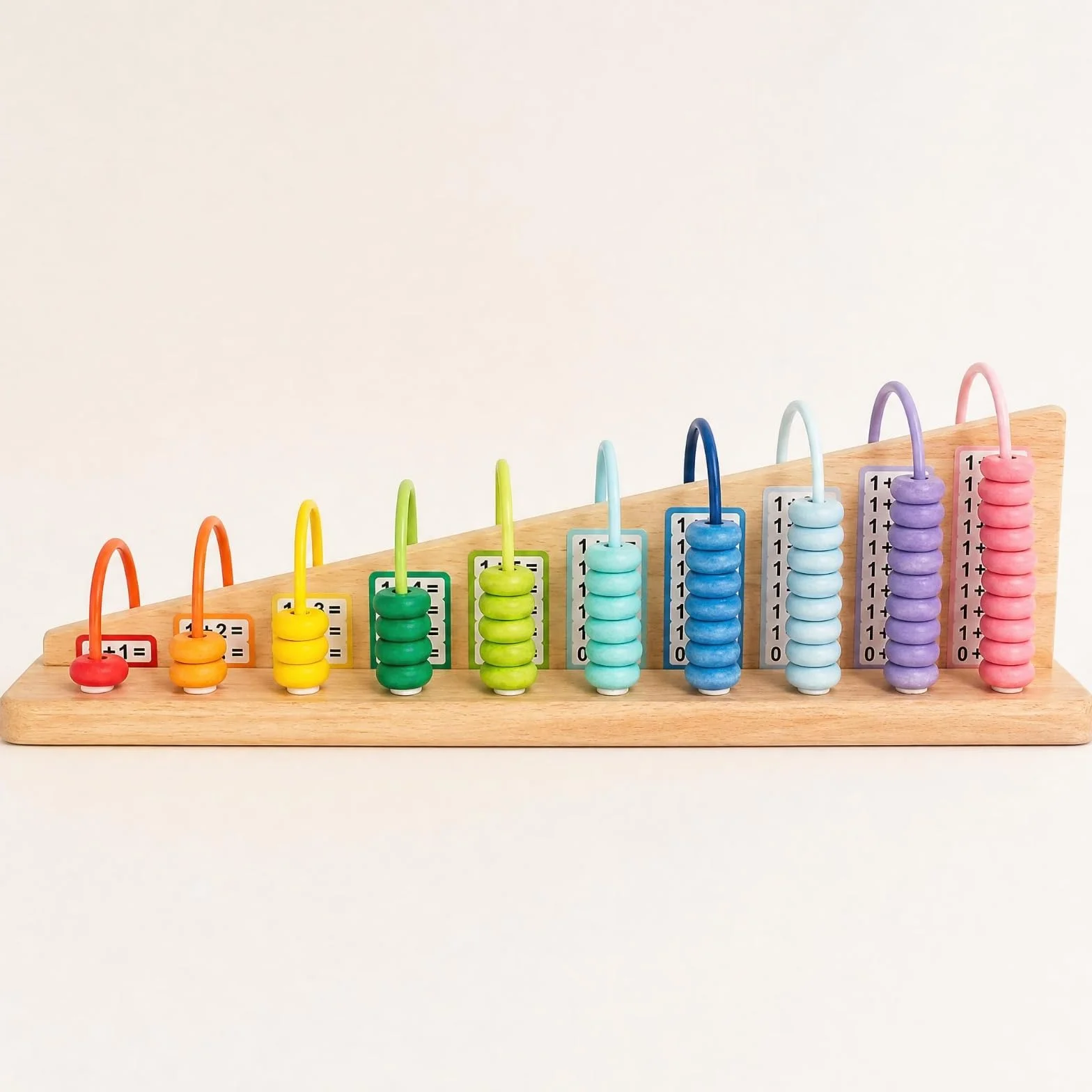 Kinder Rechenrahmen Holz Rechenbrett Zahlenbrett Lernspielzeug Addition Subtraktion mit Ergonomisch Geneigtem Brett Und Wiederholter Übung für Vorschule Grundschule Zuhause Geeignet