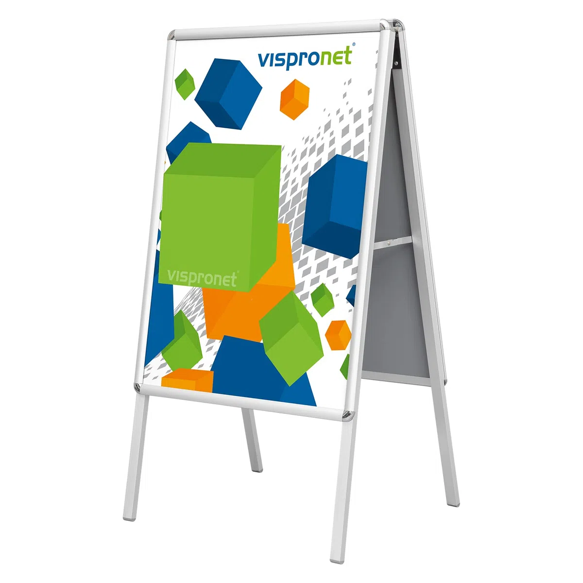 Vispronet hochwertiger Plakatständer DIN A0 - Kundenstopper, Werbetafel, Gehwegaufsteller Select - mit Alu-Klemmrahmen