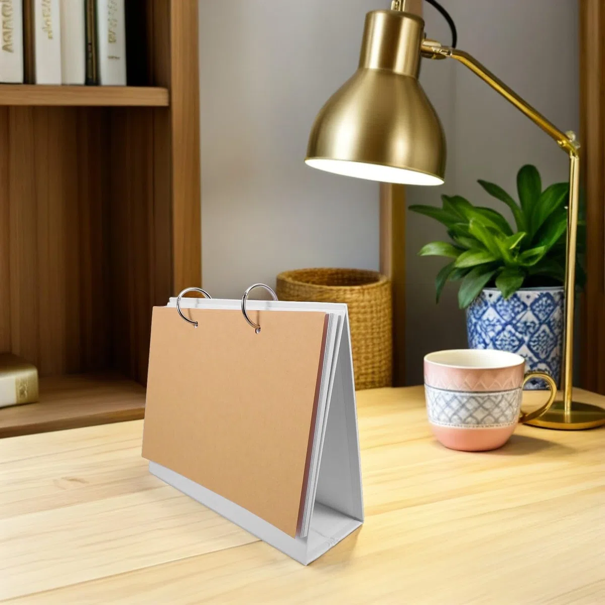 5er-sets Leerer Tischkalender Mit Losen Blättern Schreibtisch-flip-kalender Bürokalender Schreibtischkalender Wiederverwendbar
