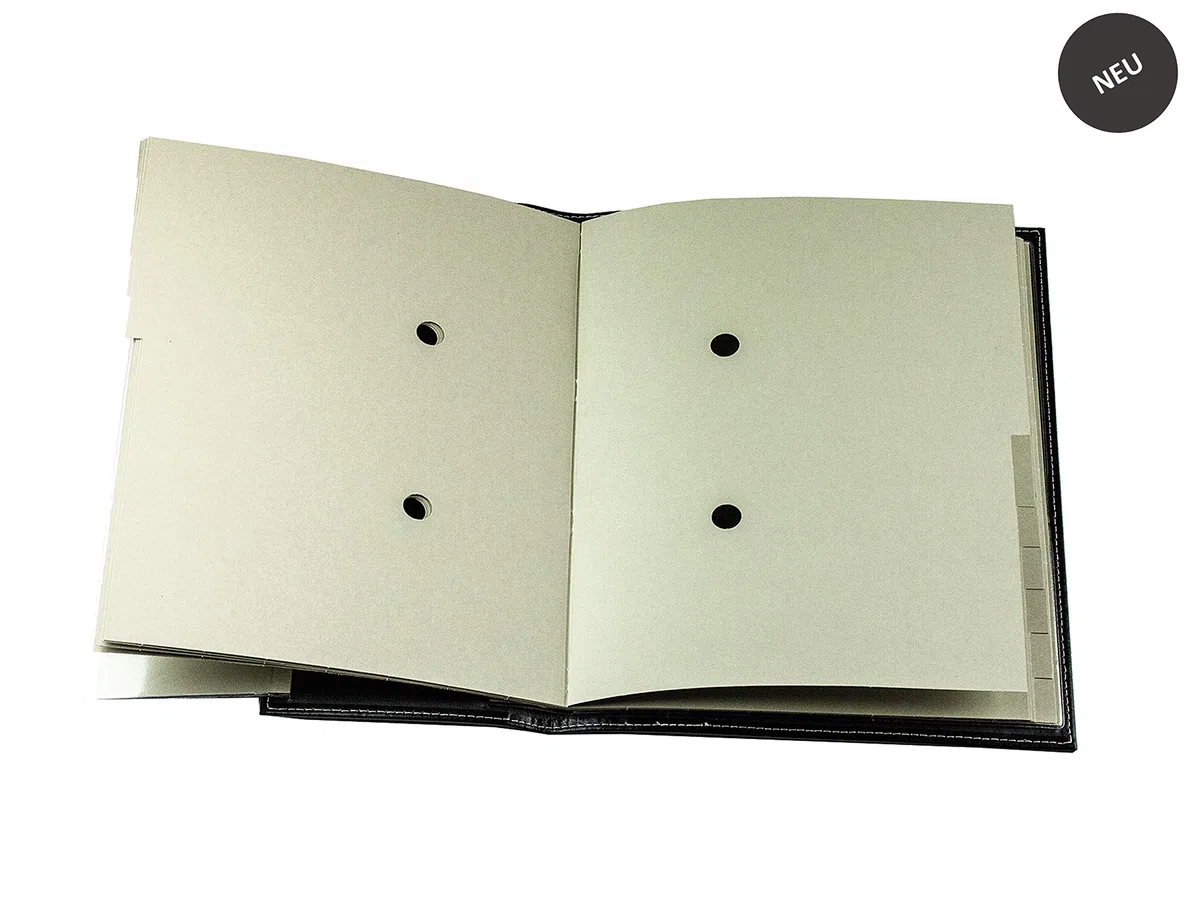 DELMON VARONE - Personalisierbare Ordnungsmappe/Pultmappe DIN A4 Cambridge Top Grain Leder braun - Premium Dokumentenmappe Fächermappe mit 12-teiligem Register (12 Fächer) mit Sichtlöcher