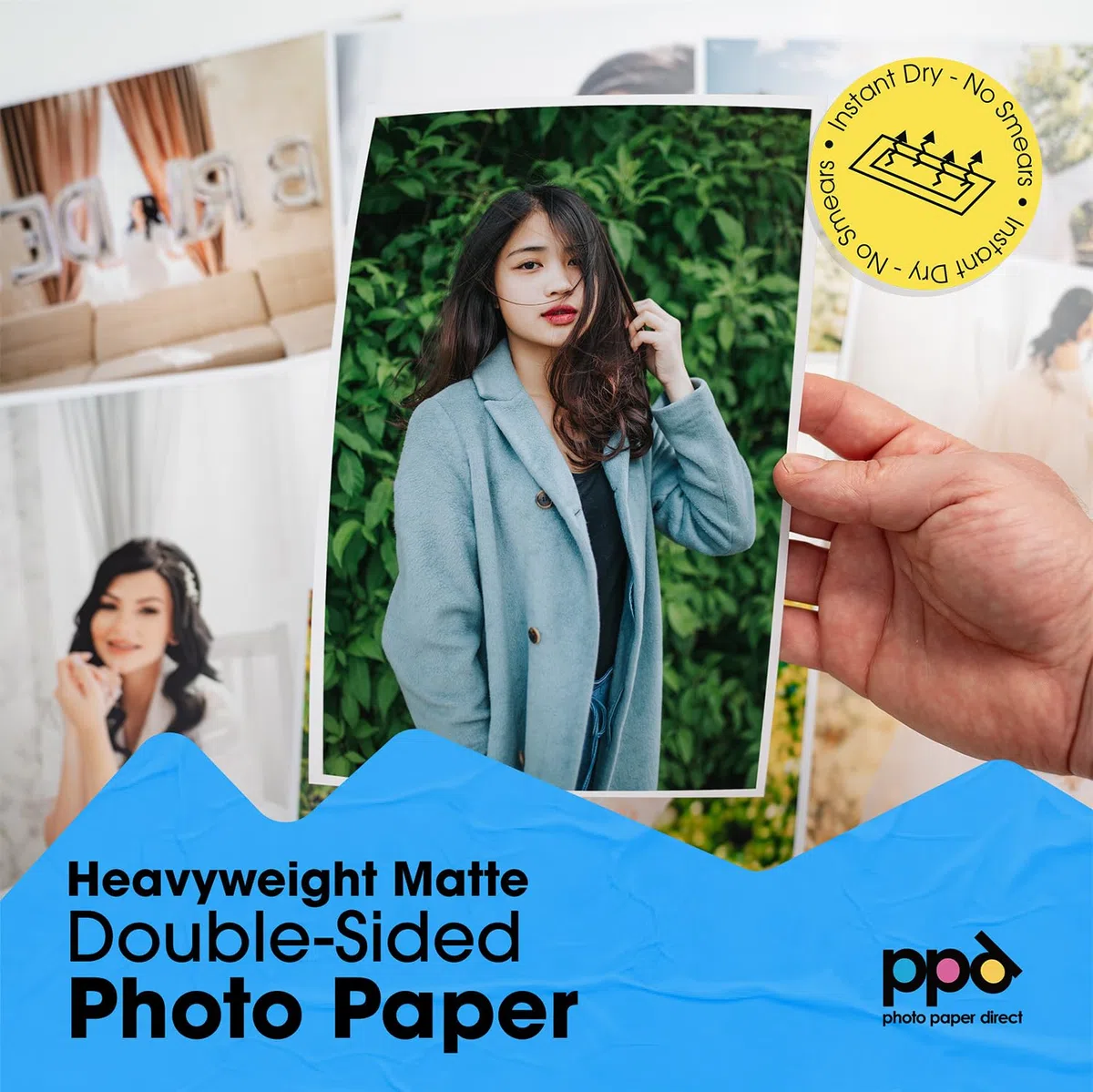 PPD Inkjet Schwergewicht, Papier matt doppelseitig,. 9 Mil 21,6 x 27,9 cm X 50 Blatt