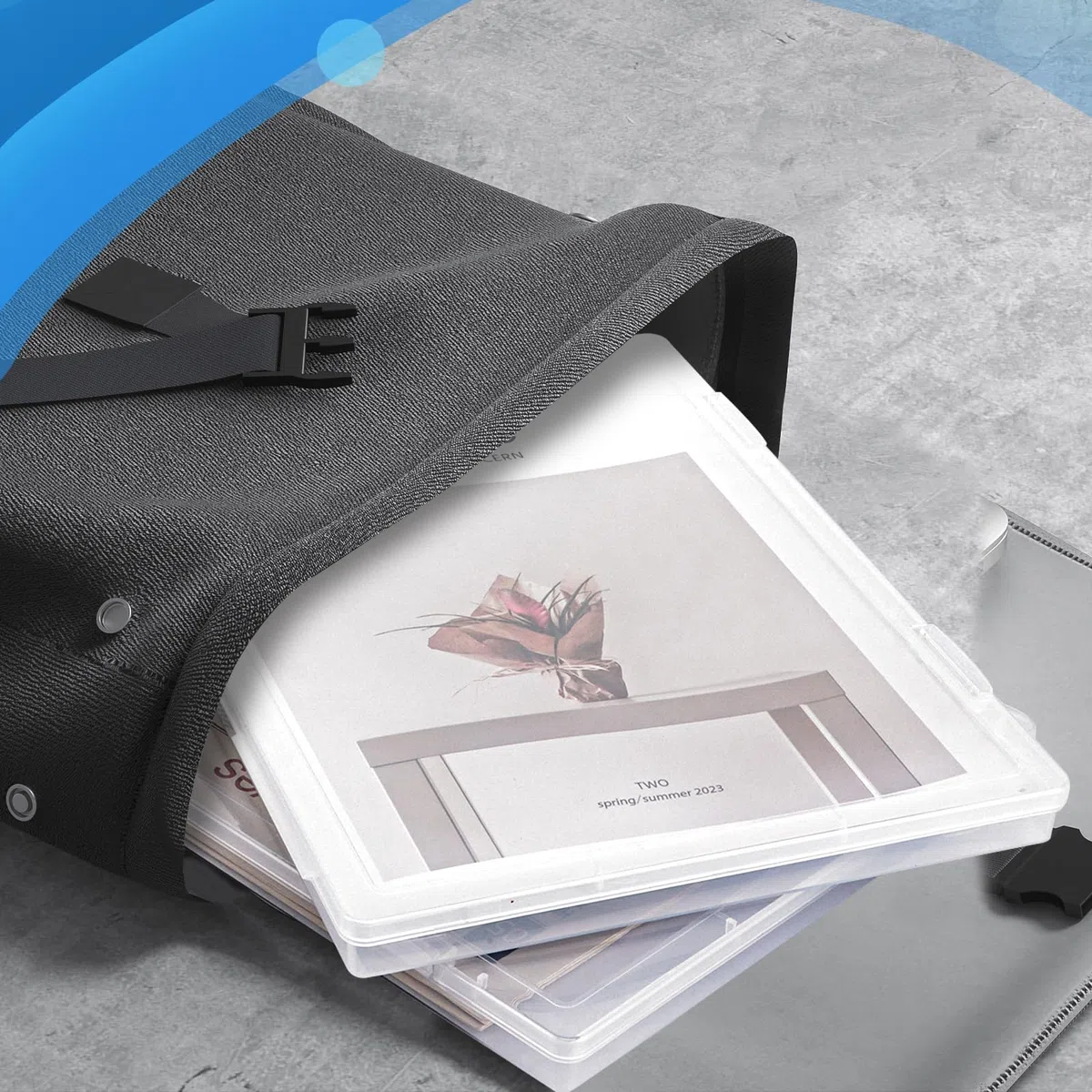 8 Stück Archivbox A4, Transparent Kunststoffboxen, Dokumentenbox Tragbare Archivboxen, Aufbewahrungsbox mit Deckel, Heftbox A4 für Dokumente, Briefe, Sammelalben, Zeitschriften
