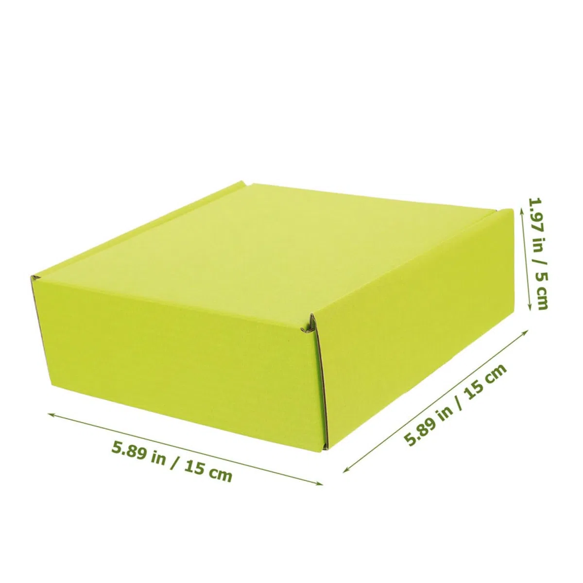 Angoily Papierschachtel Dünn aber Hart aus Wellpappe 10 Stück Grüne Stabile Versandkartons ohne Kleber oder Klebeband Zusammenbaubar zum Mailing und Aufbewahrung