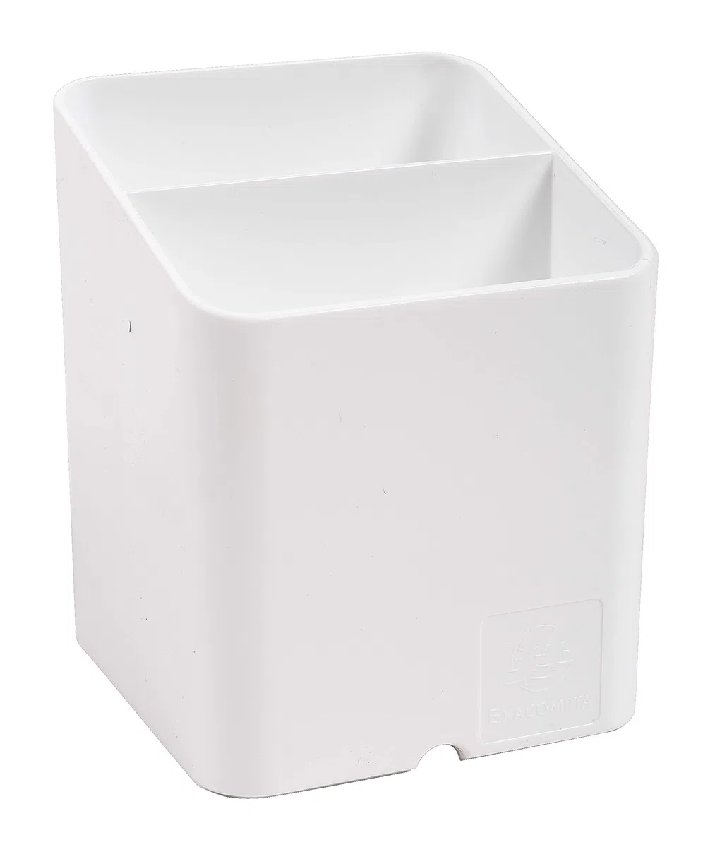 EXACOMPTA - 67413D - Karton mit 5 Stifthaltern PEN-CUBE magnetisch - 2 Fächer - Stiftehalter - für Whiteboard, Kühlschrank - Ideal für Büro, Zuhause, Schule, weiß