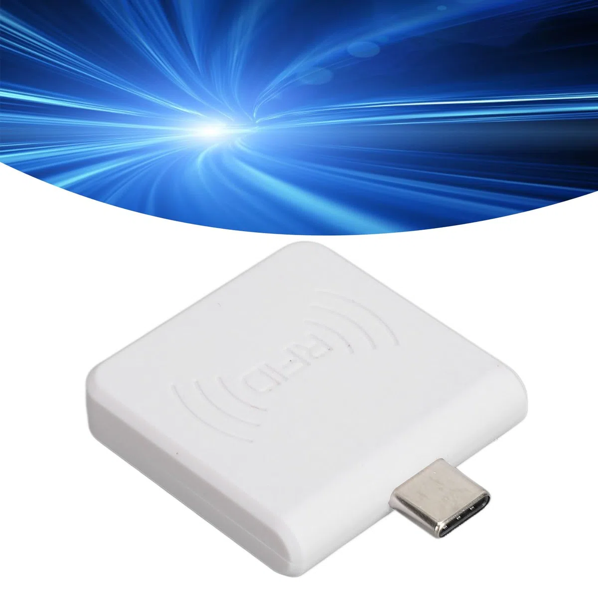Annadue RFID-Kartenleser, 13,56 MHz, Unterstützt MFS50S70 und Andere 14443A-Protokolle, Kontaktloser IC-Kartenleser Typ C, Kompatibel mit 7/10, für Mobiltelefone (WHITE)