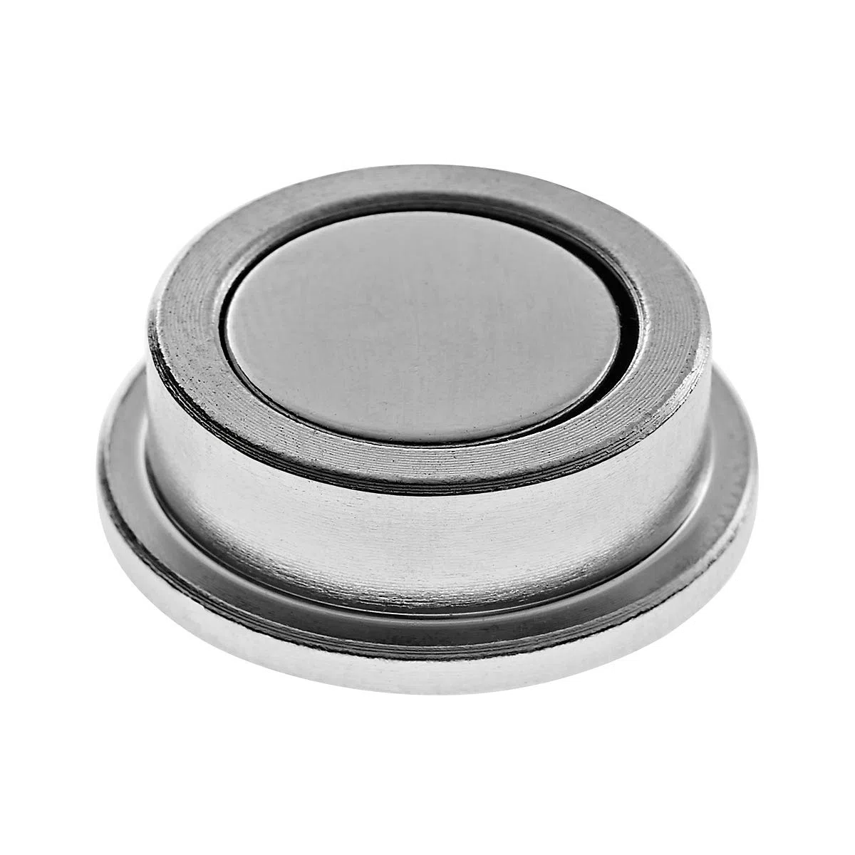 Magnethalter Forte, Durchmesser 25 x 9 mm, 10 Stück, silber | Extra starke Magnete für Magnettafel, Whiteboard + als Kühlschrankmagnete | Ø 25x9 mm