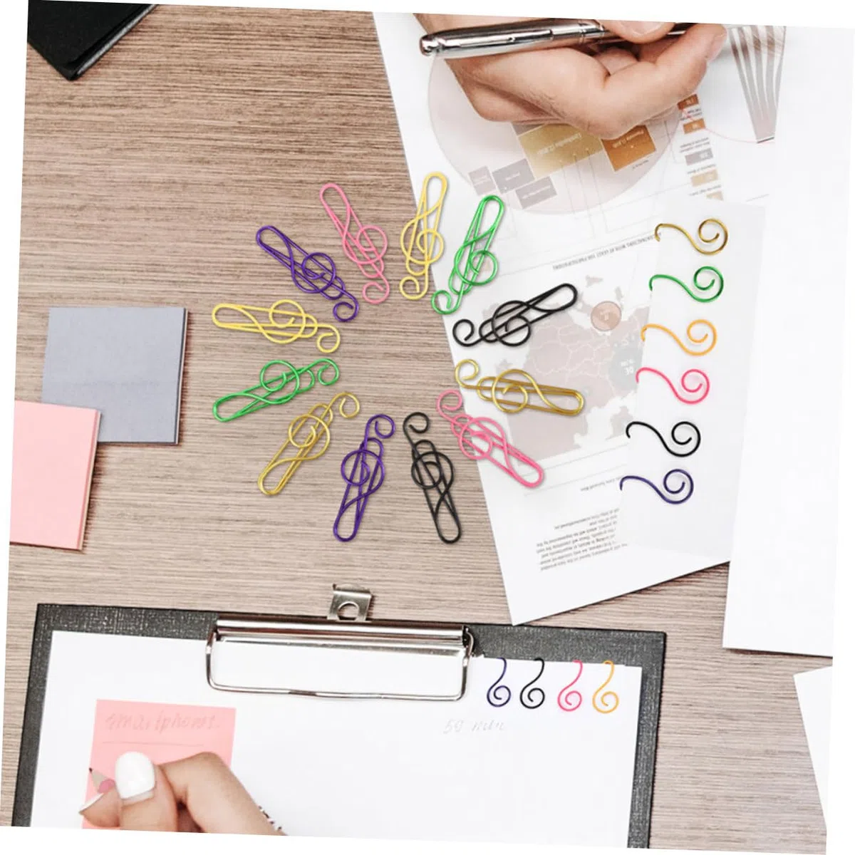 Angoily 3 Sätze Büroklammer Beachten Kreative Büroklammern Büroklammerklemme Dokumentclips Massenpapierclips Kleine Papierklammern Büroklammern-memo Büroklammern Masse Eisen 100 Stück * 3