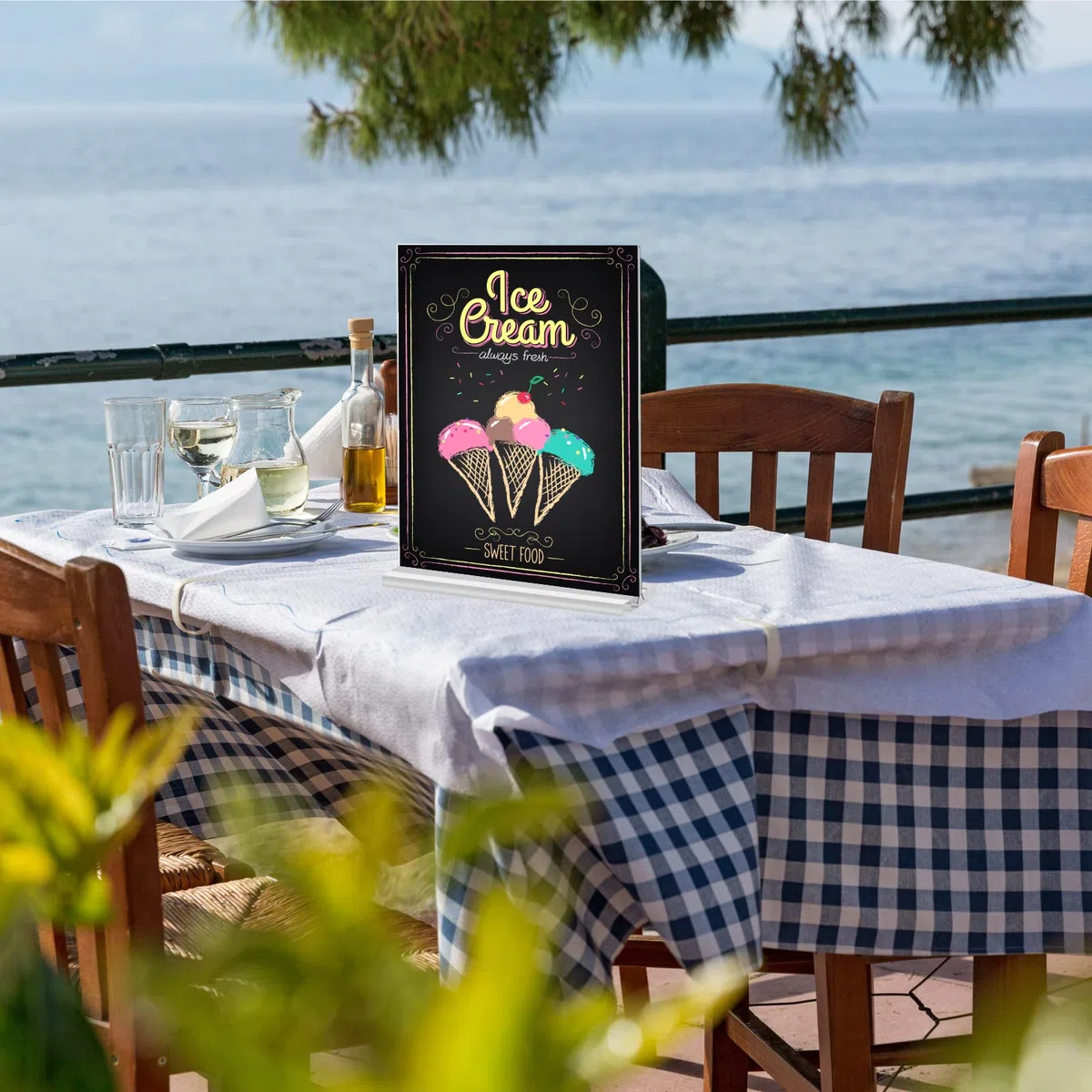 3 Stück 27,9 x 43,2 cm Acryl Schild Halter Klar T-förmiger Schild Halter Tisch Menü Display Ständer Doppelseitiger Bild Flyer Schild Halter für Büro Geschäft Restaurant Hotels (3 Pack 27,9 x 43,2 cm)
