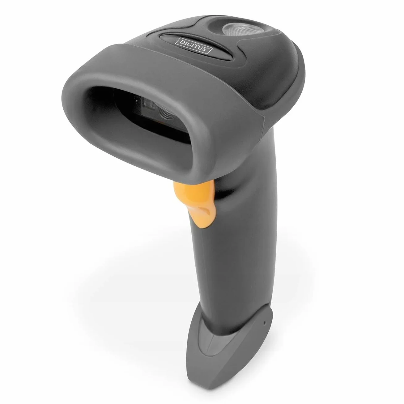 DIGITUS DA-81002 – 2D Barcodescanner – Bidirektional Handscanner – 200 Scans/s – 10 cm Scanweite – 2 m Kabel USB-RJ45 – IP54 – Ergonomischer Griff – Strichcodes & QR-Codes – Schwarz/Grau