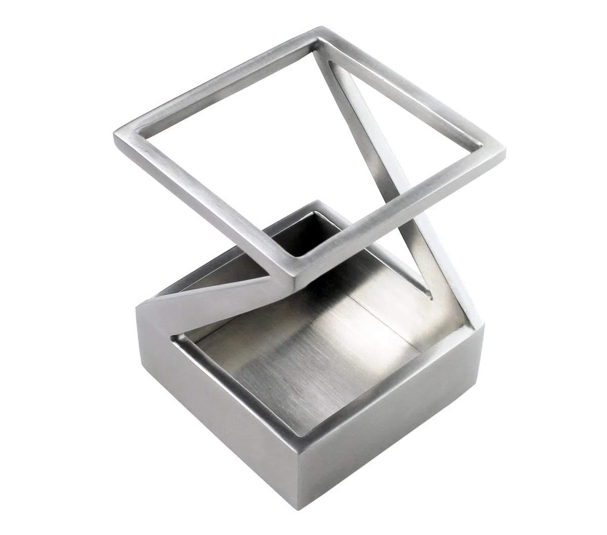 Moderne Kunst Stiftehalter St203 Edelstahl Satiniert Stifteköcher Stiftebecher Stiftablage Stiftebox Feder Füller Schreibtisch-Accessoire Schreibtisch Kugelschreiber Bleistift Geschenk