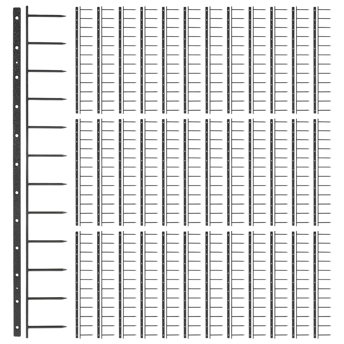 12 zahnige Schwarze Plastikbinderücken für Bindemaschine Sicheres Binden und Schnelle Montage 100 Stück Größe 30x3,5x0,7cm für Büro und Geschäftsberichte