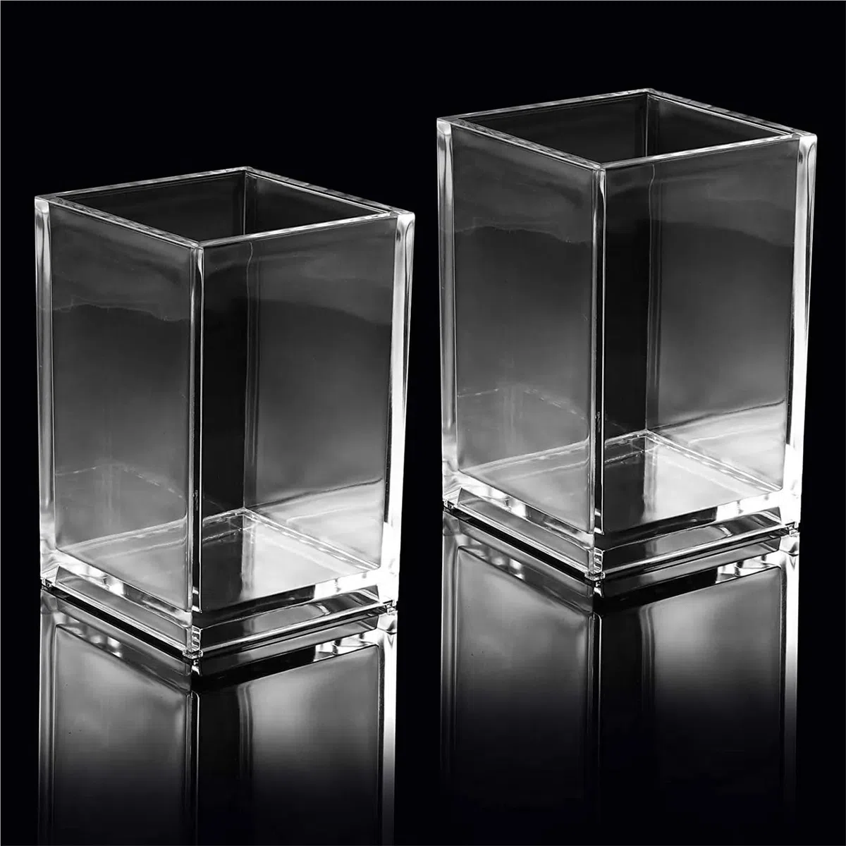 Stiftehalter 1/2/4/10 PCS Pen Holder For Desk Pencil Clear Makeup Brush Stationery Organizer Schreibtisch Organizer Stifte(4 PCS)
