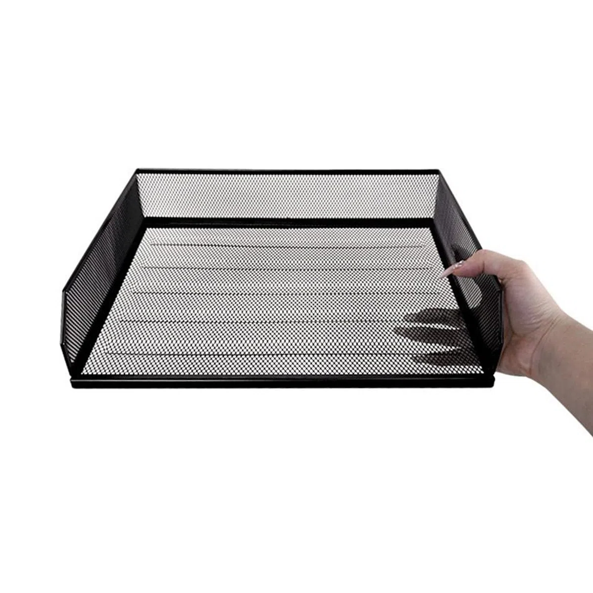 A4 Netz-Papier-Schreibtisch, stapelbar, Dokumentenhalter mit Schiebefunktion, unverzichtbares Schreibtischzubehör für Büro, Zuhause, Schule und Arbeitsplatz, Effizienz