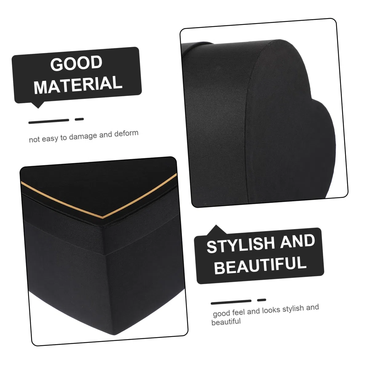 Gadpiparty Herzförmige Geschenkbox Mit Deckel Mittlere Aufbewahrungsbox Aus Stabilem Material Schwarz Für Gastgeschenke Süßigkeiten Und Blumenarrangements Bei Hochzeiten Und Feiern