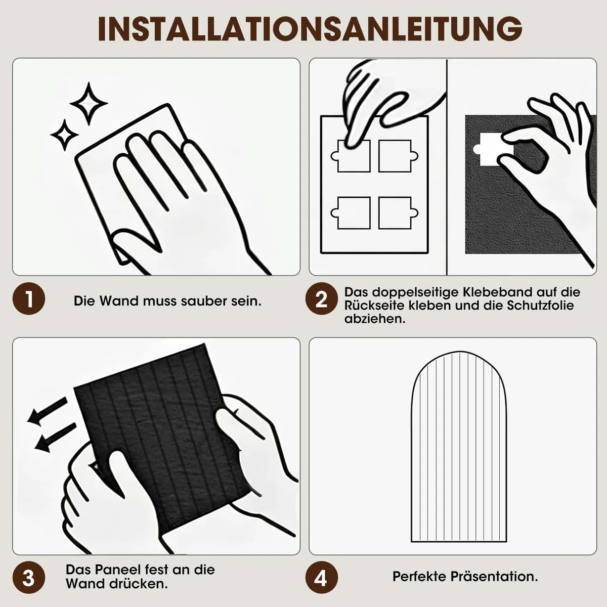 120 x 60 cm Filz-Pinnwand, selbstklebend, 3er-Pack Kork-Alternative, 0,9 cm dick, Fotowand, Pinnwand, Memoboard mit 30 Pinnadeln für Büro, Küche, Zuhause, Beige