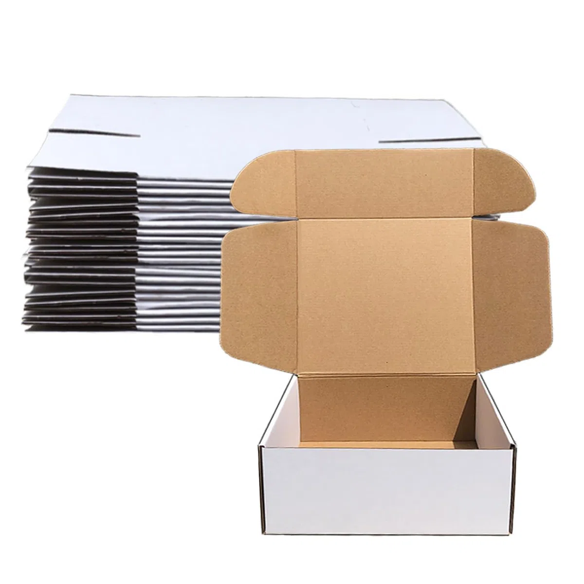 Versandkartons, 22,9 x 22,9 x 10,2 cm, 20 Stück, weiß, Wellpappe, Versandkartons zum Verpacken von kleinen Unternehmen