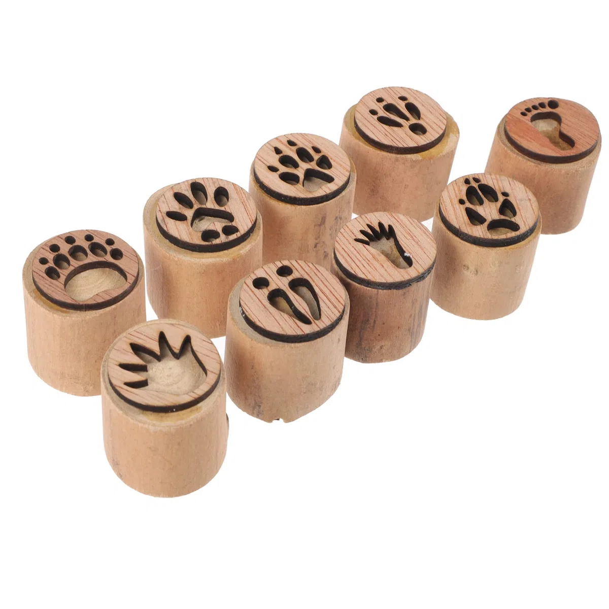 Operitacx 3sätze Holzstempel Für Karten Tier-fußabdruck Stempel Mit Einzigartigem Design Für Scrapbooking Und Verschiedene Muster Für Kreative Projekte Langlebig Und Praktisch