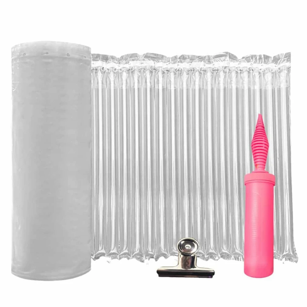 Luftpolsterfolie, aufblasbare Luftsäulenverpackung, große Luftpolsterrolle für schwere Beanspruchung, Versandbedarf für Online-Shop, Umzugsverpackungsrolle (transparent, 30cm x 50 m)