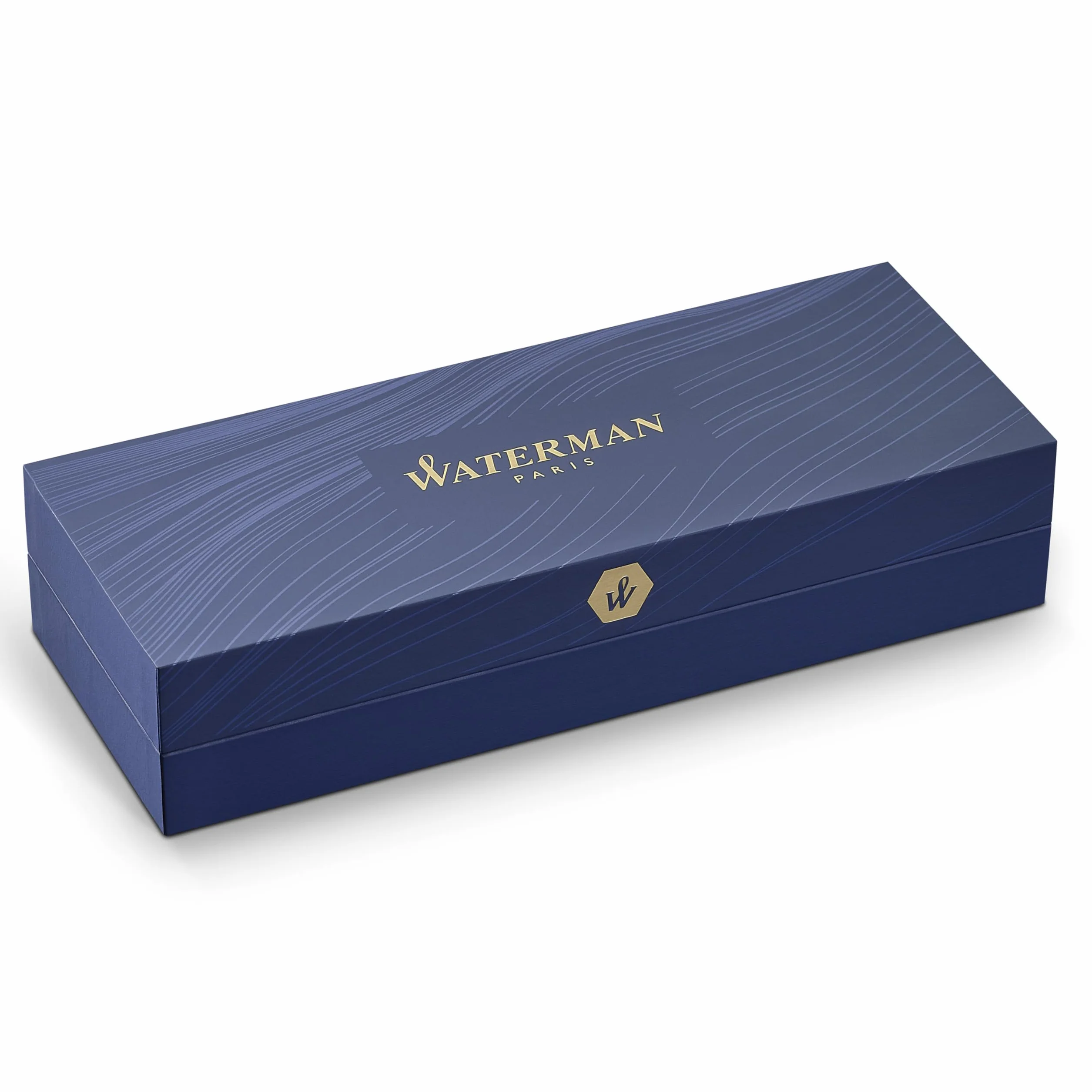 Waterman Carène Kugelschreiber | Marine Amber mit Clip aus 23-karätigem Gold | mittlere Schreibspitze | blaue Tinte | Geschenkbox