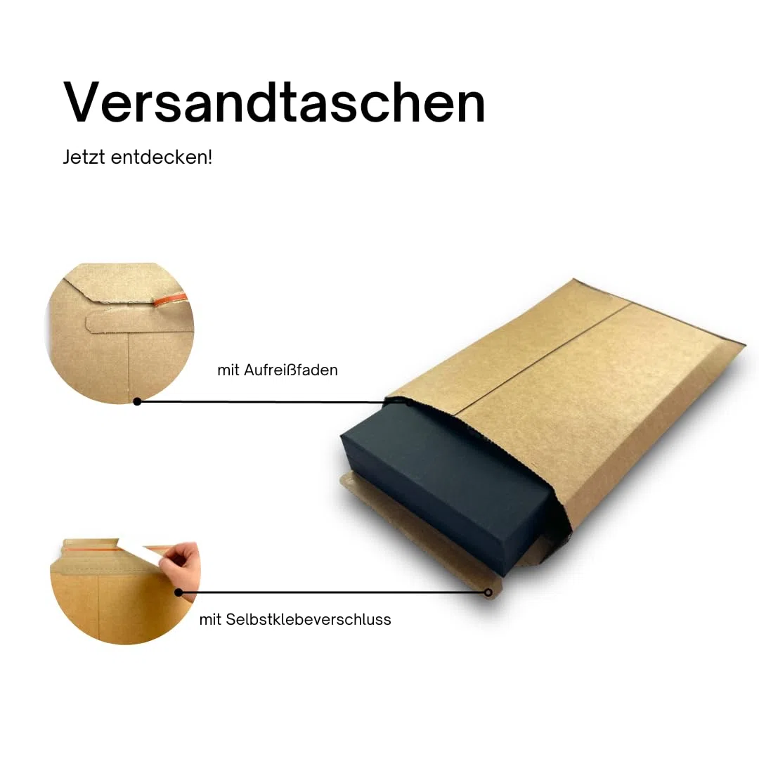 200 x Versandtaschen Wellpappe DIN A4-250 x 353 mm selbstklebend - Versandtaschen aus Karton für Elektronik Bücher Transport - Warensendung Versandverpackung (200)