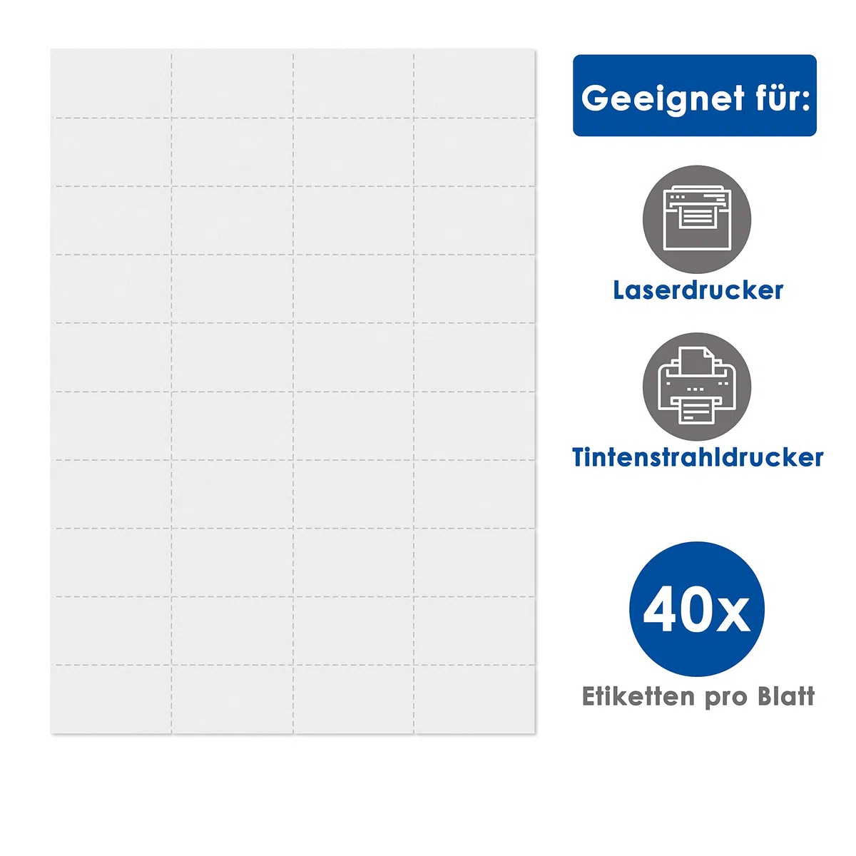 mashpaper Kopierpapier perforiert DIN A4 Karton weiß 40 Abschnitte 500 Blatt je Packung