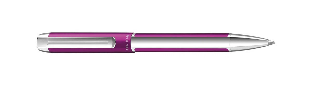 Pelikan Kugelschreiber Pura K40, Violett, hochwertiger Drehkugelschreiber im Geschenk-Etui, 823807