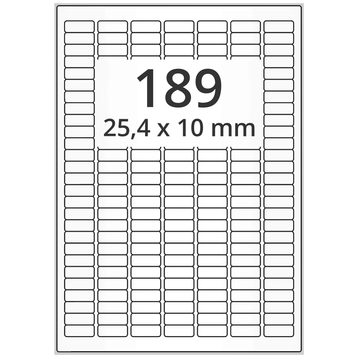 Labelident Laser-Etiketten auf A4 Bogen, weiß - 25,4 x 10 mm - 94.500 Papier Aufkleber auf 500 Blatt, selbstklebende Universal Klebeetiketten