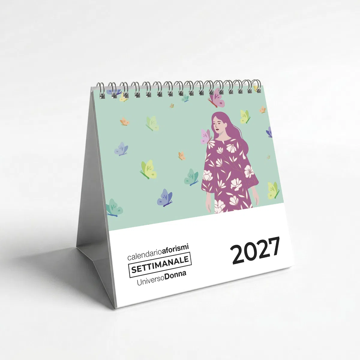 Q&B Grafiche Wochenkalender 2027 Frauen für den Schreibtisch | Tischkalender mit Spirale | Wochenplaner, Motivation und Geschenkidee für Büro und Zuhause (2027 | 3 Stück)