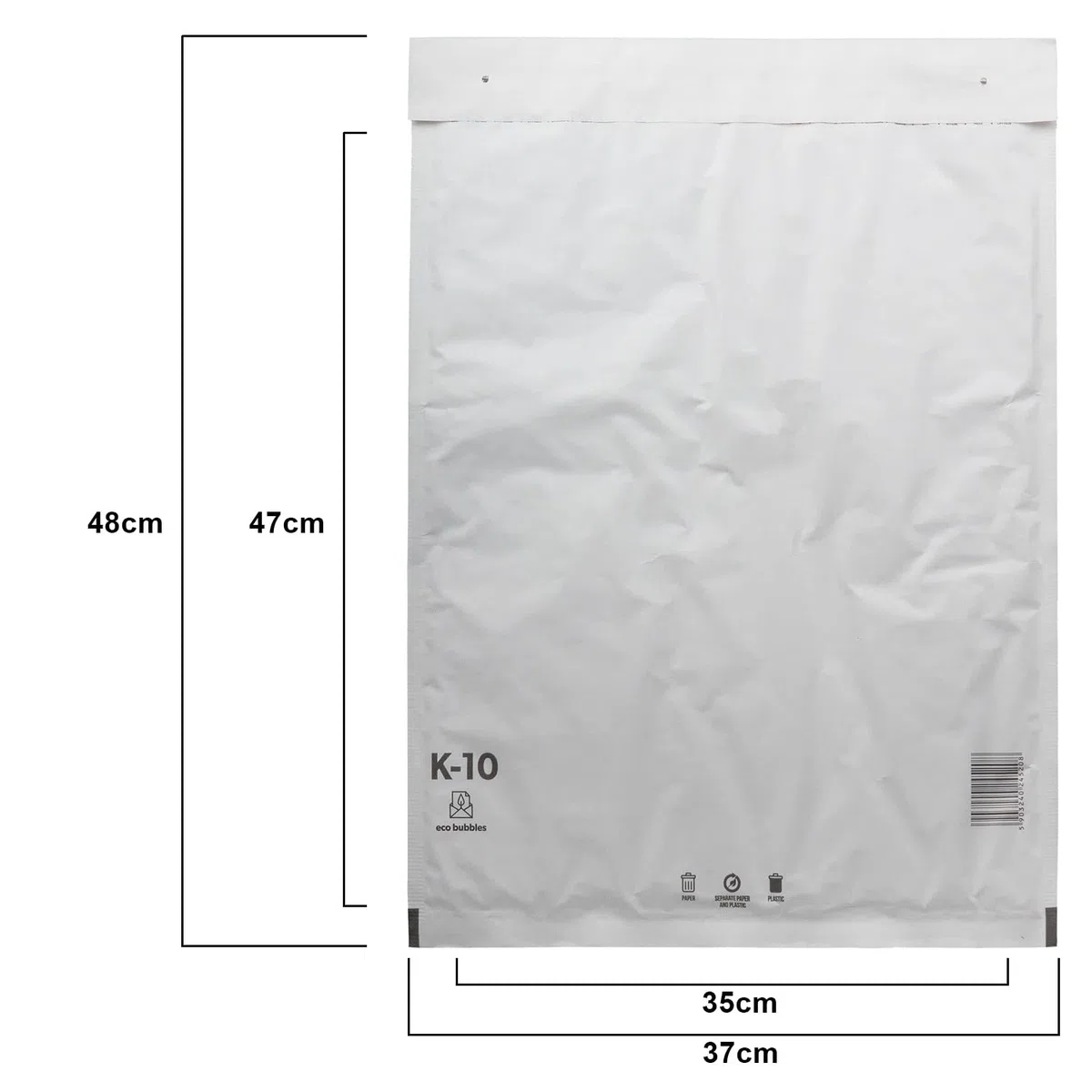 100 Versandtaschen Luftpolsterumschläge 370 x 480 mm DIN C3 Luftpolsterversandtaschen Luftpolstertaschen Gr. K/10 K10 weiß Umschläge haftklebend gepolstert Polsterumschlag Taschen