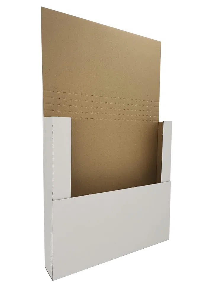 50 Stück Vinyl-Schallplatten-Versandkartons für LP-Alben, 32 x 32 x 5 cm, höhenverstellbar, Wellpappe, leicht faltbar, Weiß (EM1212)