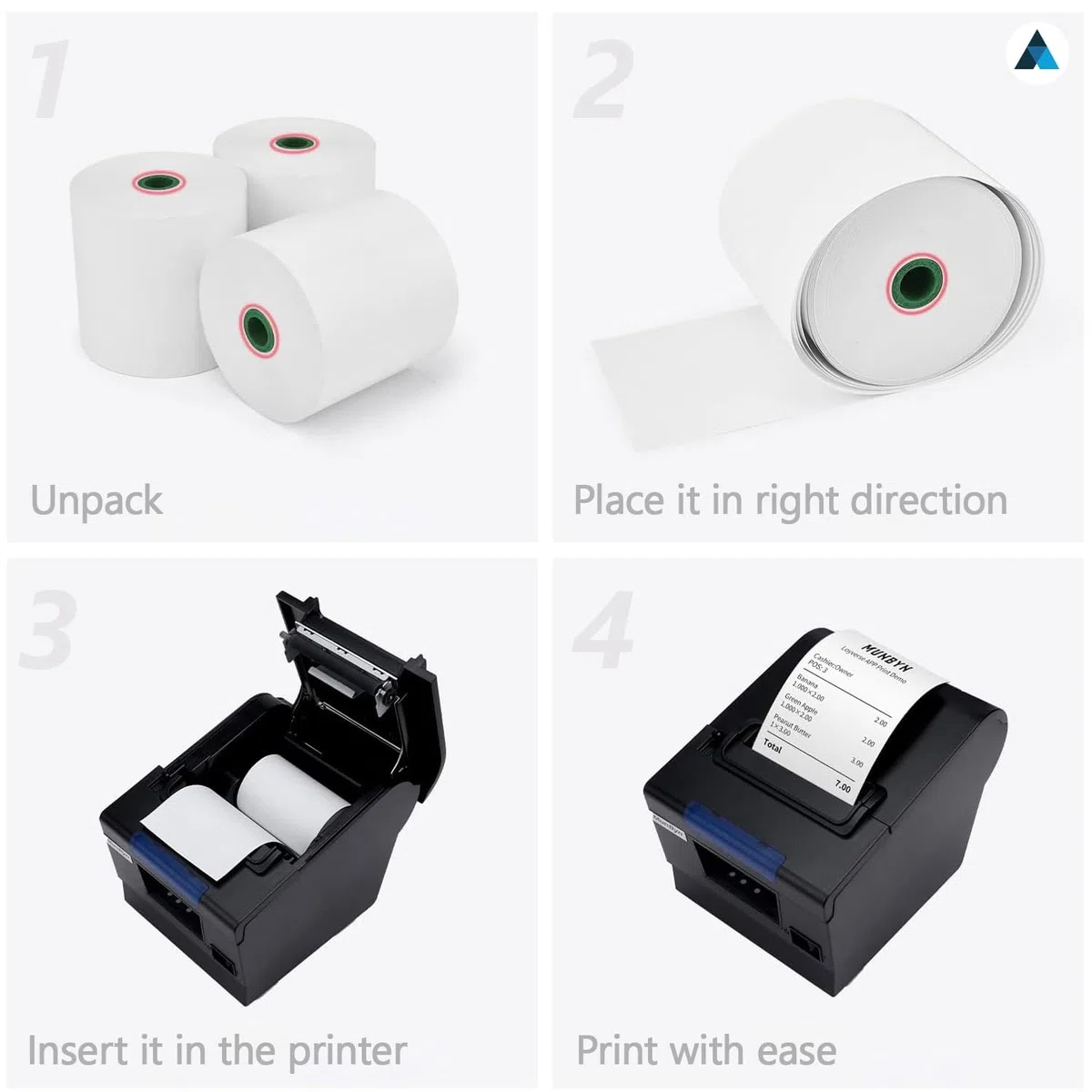 Premium Thermal Till Rolls 80x80mm, Card Payment Machine, Paper Receipt Rolls, (20 Rolls)