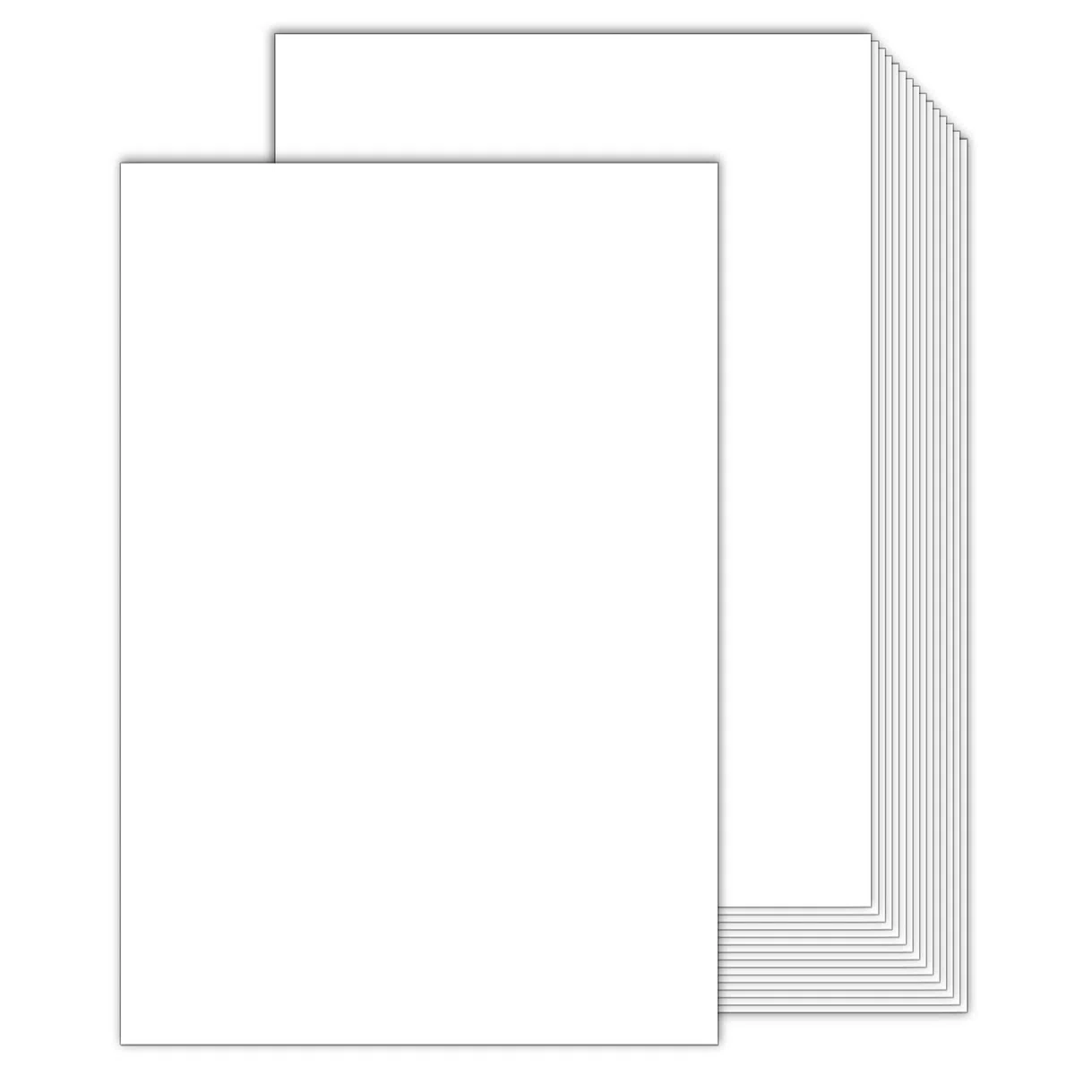 Karton, 28 x 43 cm, Weiß, 29,5 kg, 100 Blatt | Goefun Großer bedruckbarer Karton, dickes Druckerpapier für Kunst und Handwerk, Poster, Speisekarten, Archivierung, Deckel