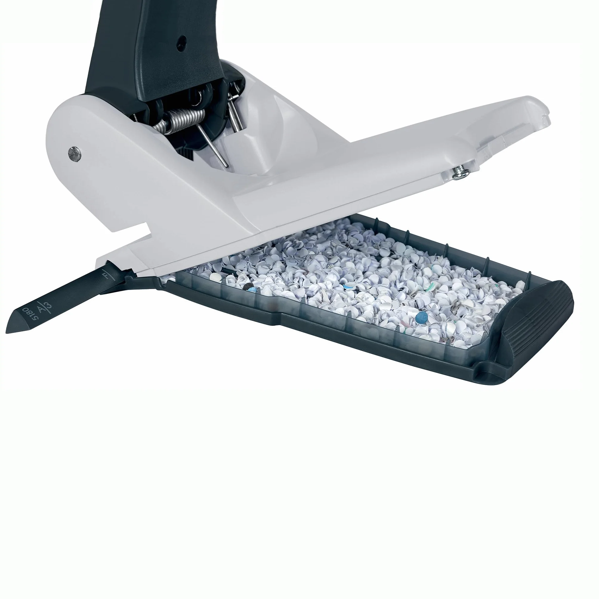 Leitz Extrastarker Registratur-Locher, Für 65 Blatt, Großer leistungsstarker Locher für müheloses Lochen im Büro, Aus Aluminiumdruckguss, recycelte Kunststoffteile, 100% recycelbar, Schwarz, 51800095
