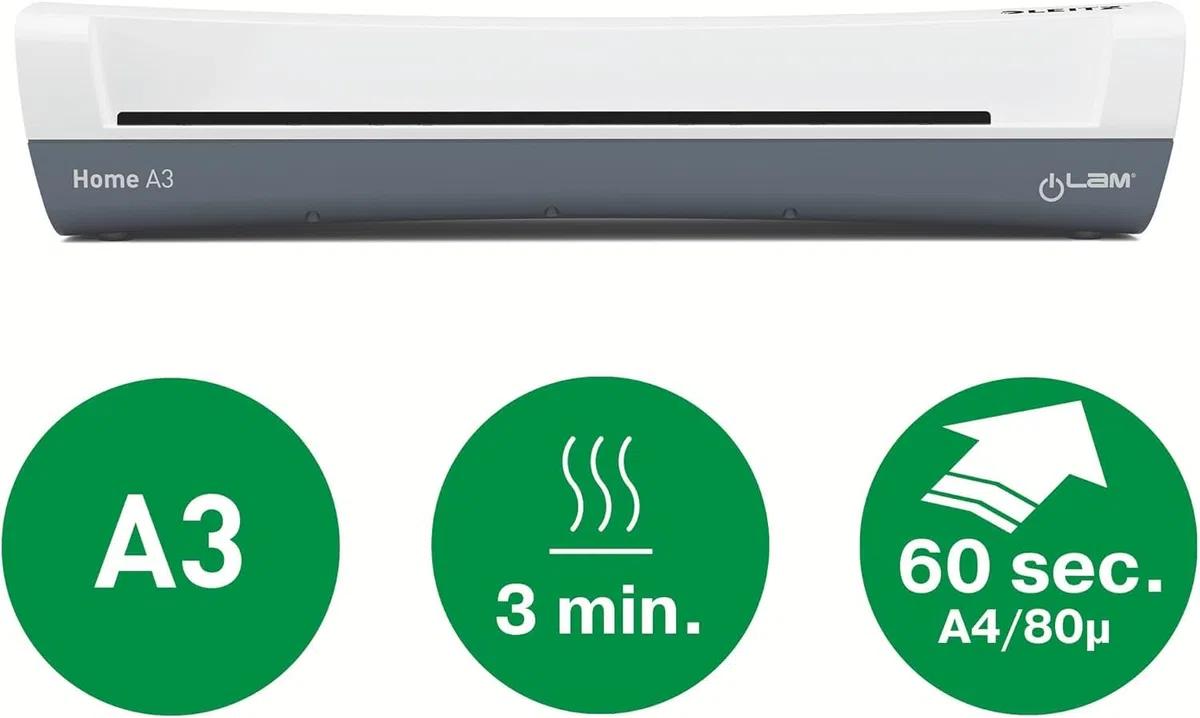 Leitz iLAM Home A3 Laminiergerät, 75-125 mic Folien, 3 Min Aufwärmzeit