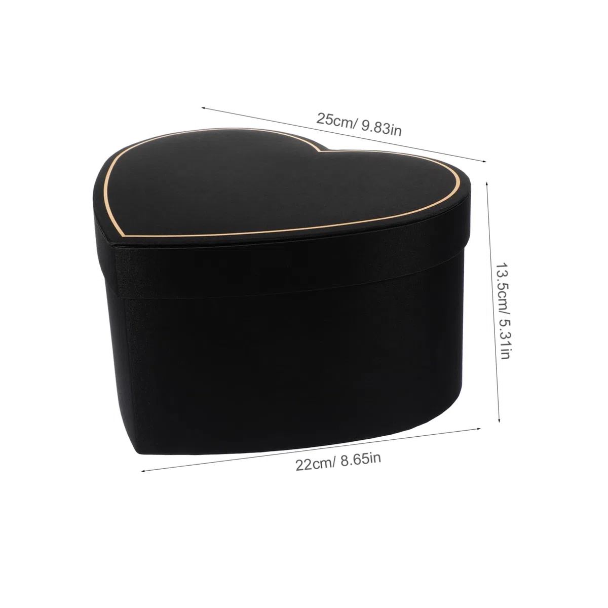 Gadpiparty Herzförmige Geschenkbox Mit Deckel Mittlere Aufbewahrungsbox Aus Stabilem Material Schwarz Für Gastgeschenke Süßigkeiten Und Blumenarrangements Bei Hochzeiten Und Feiern